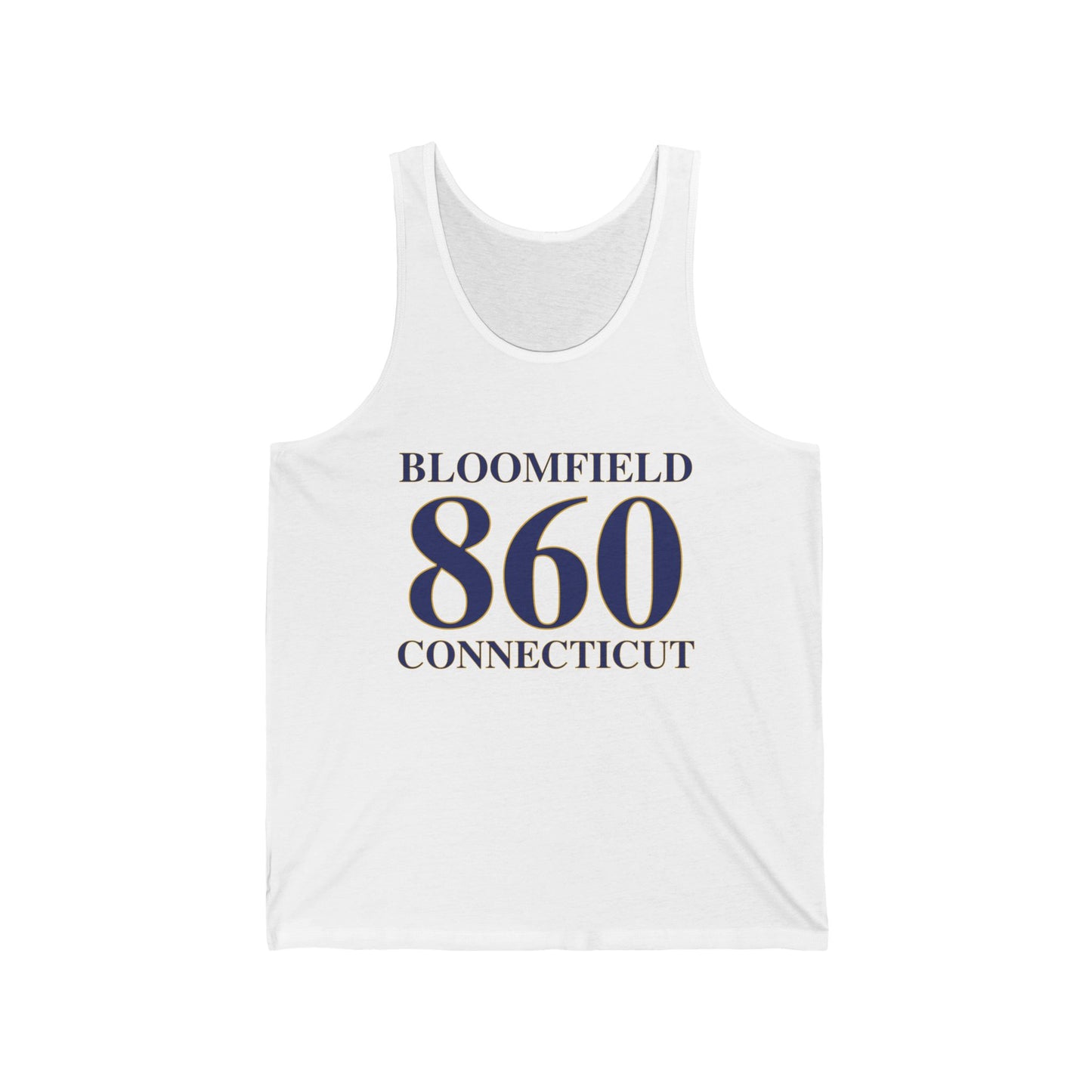 Bloomfield 860 Connecticut // Bloomfield Connecticut unisex tank top shirt // finding connecticut