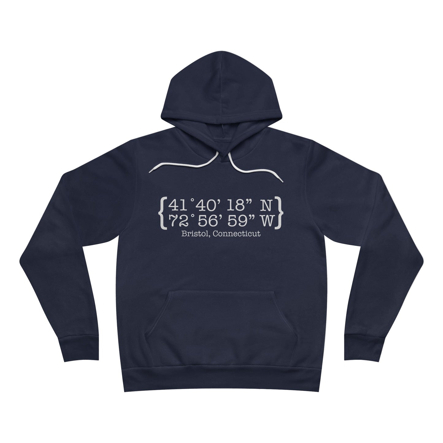 Bristol Coordinates // bristol CT unisex hoodies // finding connecticut