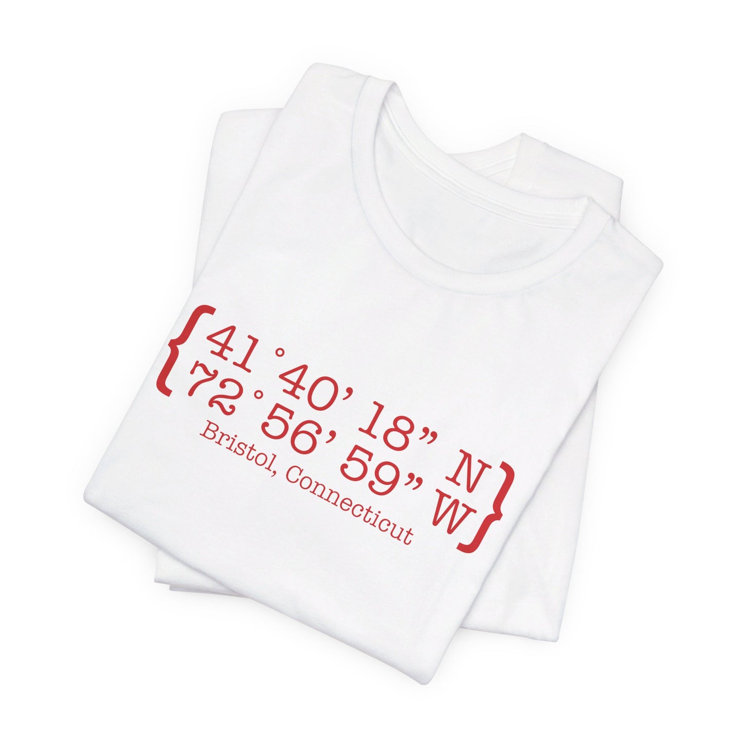 Bristol Coordinates // bristol connecticut t shirt /// finding connecticut