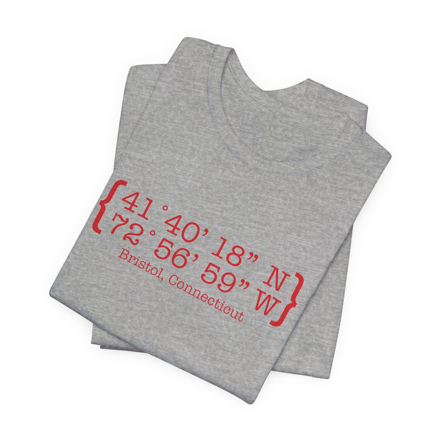 Bristol Coordinates // bristol connecticut t shirt /// finding connecticut