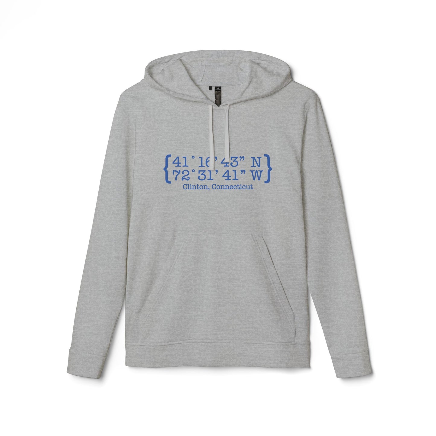 Clinton Coordinates // Clinton connecticut Adidas hoodie sweatshirt // finding Connecticut