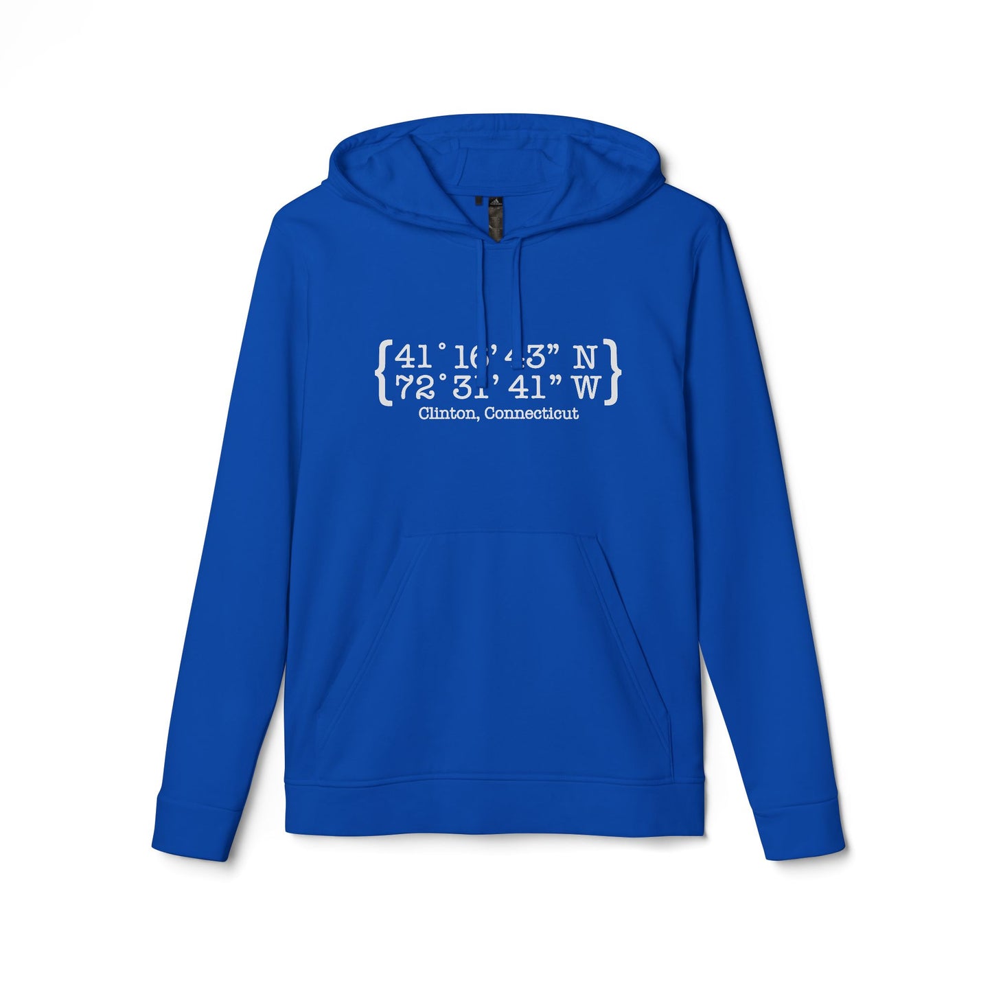 Clinton Coordinates // Clinton ct Adidas hoodie sweatshirt // finding Connecticut