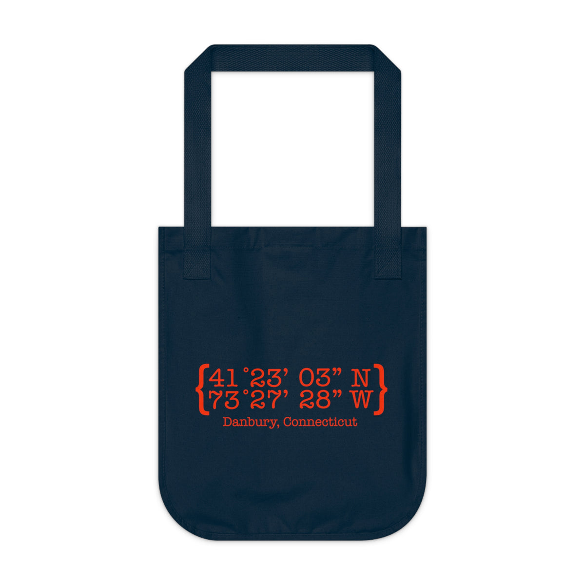 Danbury Coordinates tote bag // danbury connecticut gifts and merch // finding connecticut