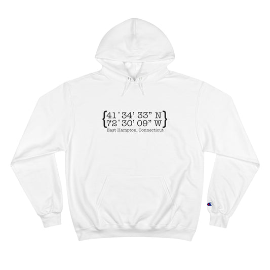 East Hampton coordianes hoodie
East Hampton Coordinates // east Hampton connecticut Champion hoodie sweatshirt   // finding connecticut