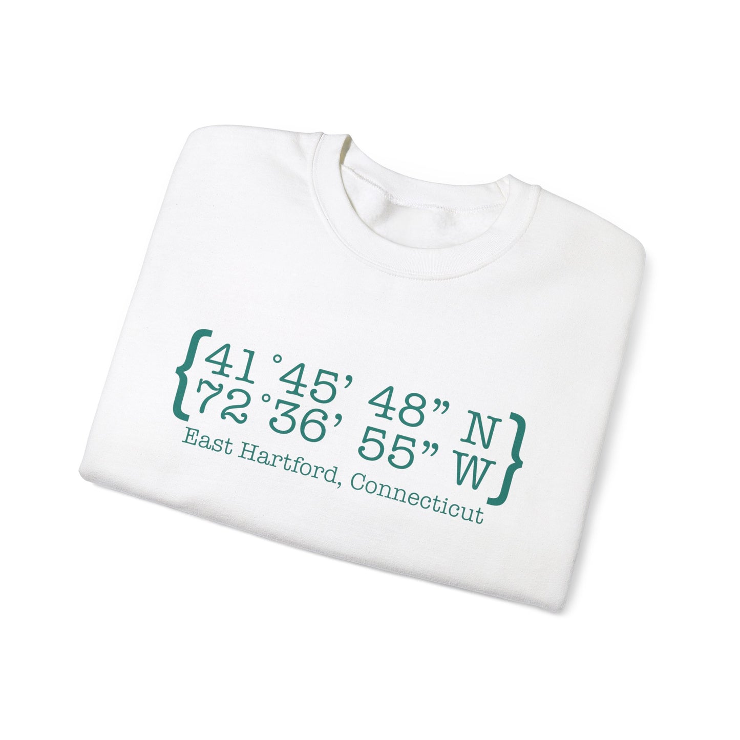 East Hartford Coordinates // East Hartford CT unisex sweatshirt // finding connecticut