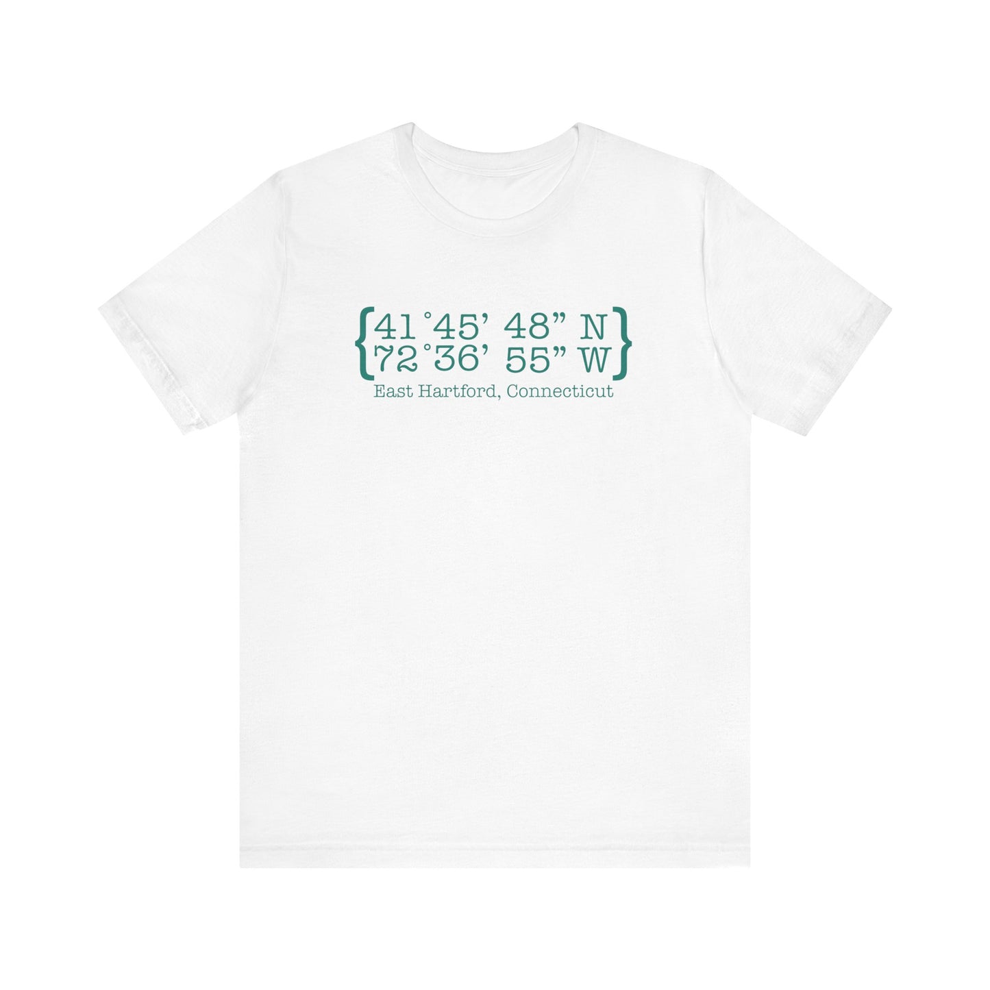 East Hartford Coordinates // East Hartford CT unisex t shirt // finding connecticut