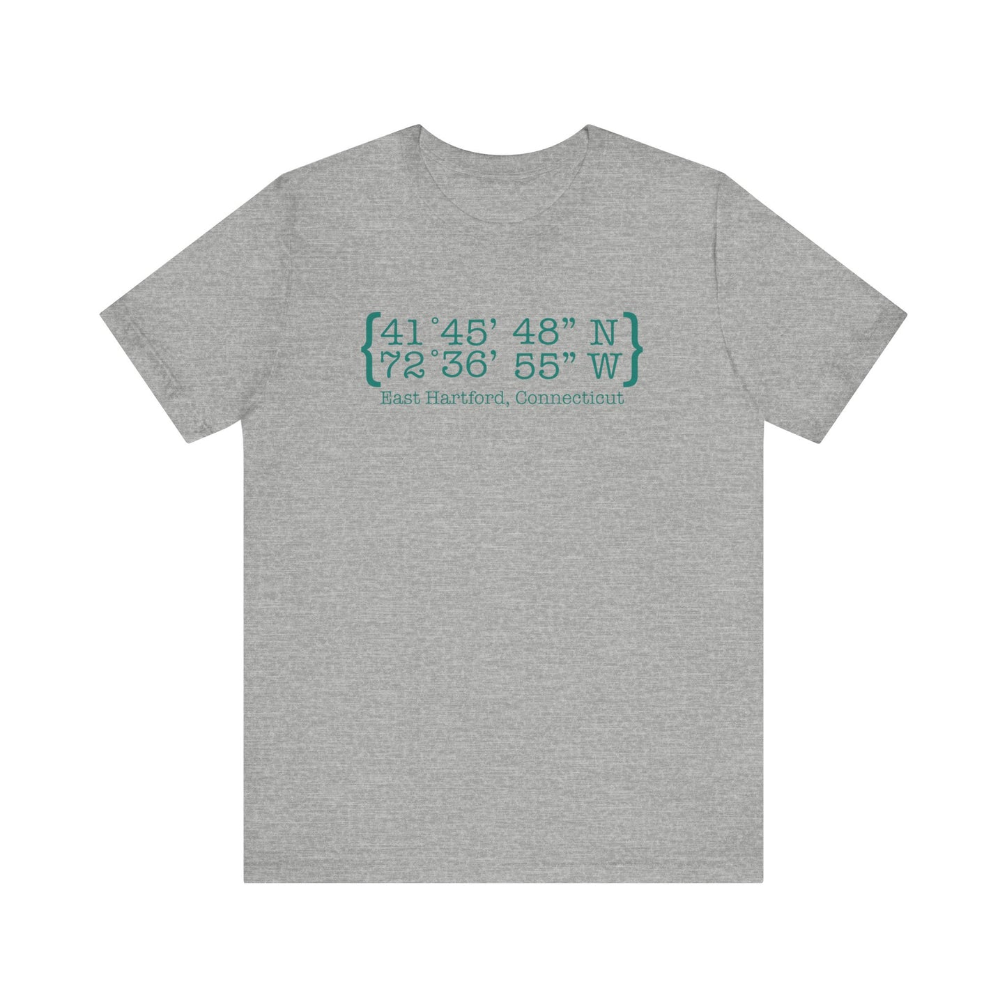 East Hartford Coordinates // East Hartford CT unisex t shirt // finding connecticut