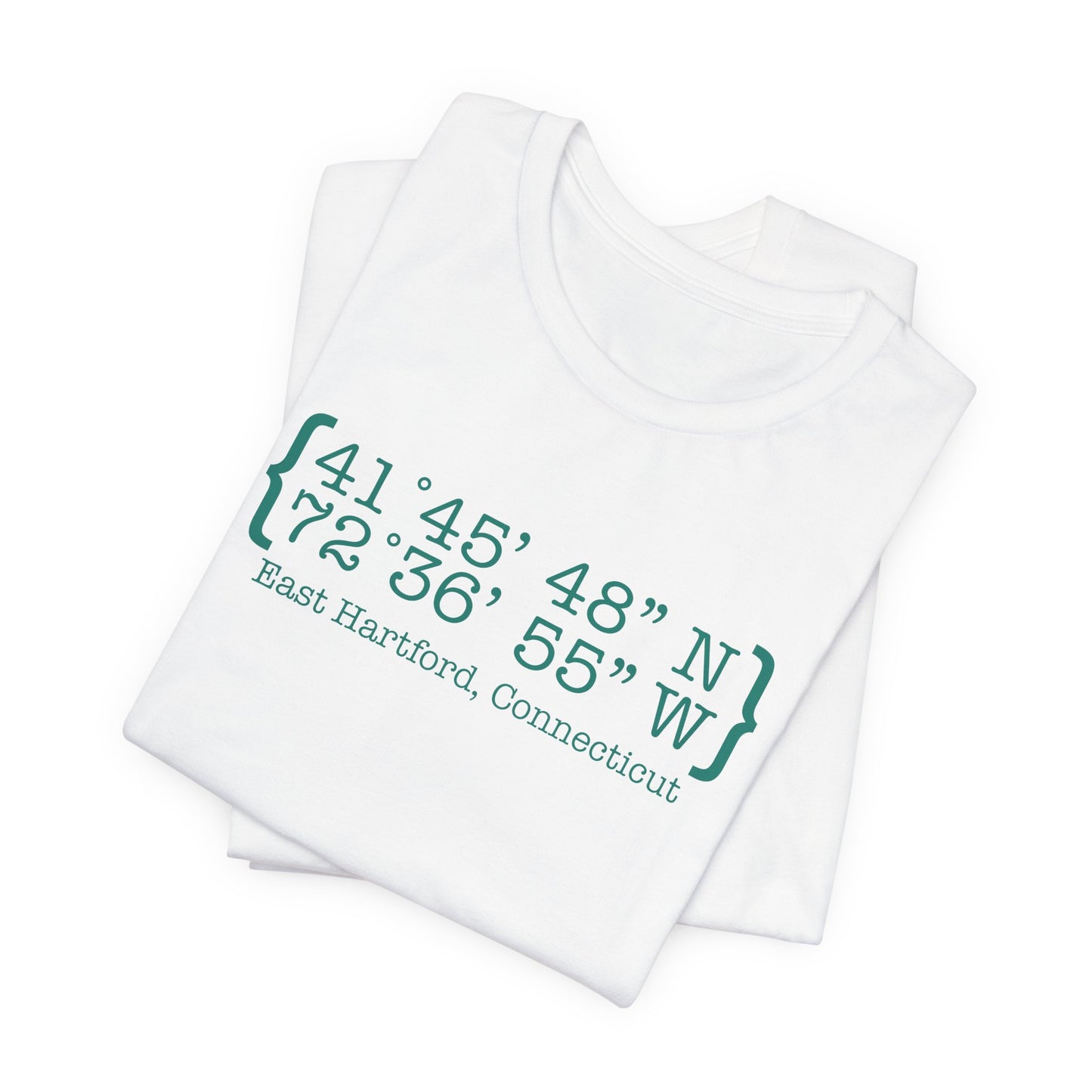 East Hartford Coordinates // East Hartford CT unisex t shirt // finding connecticut