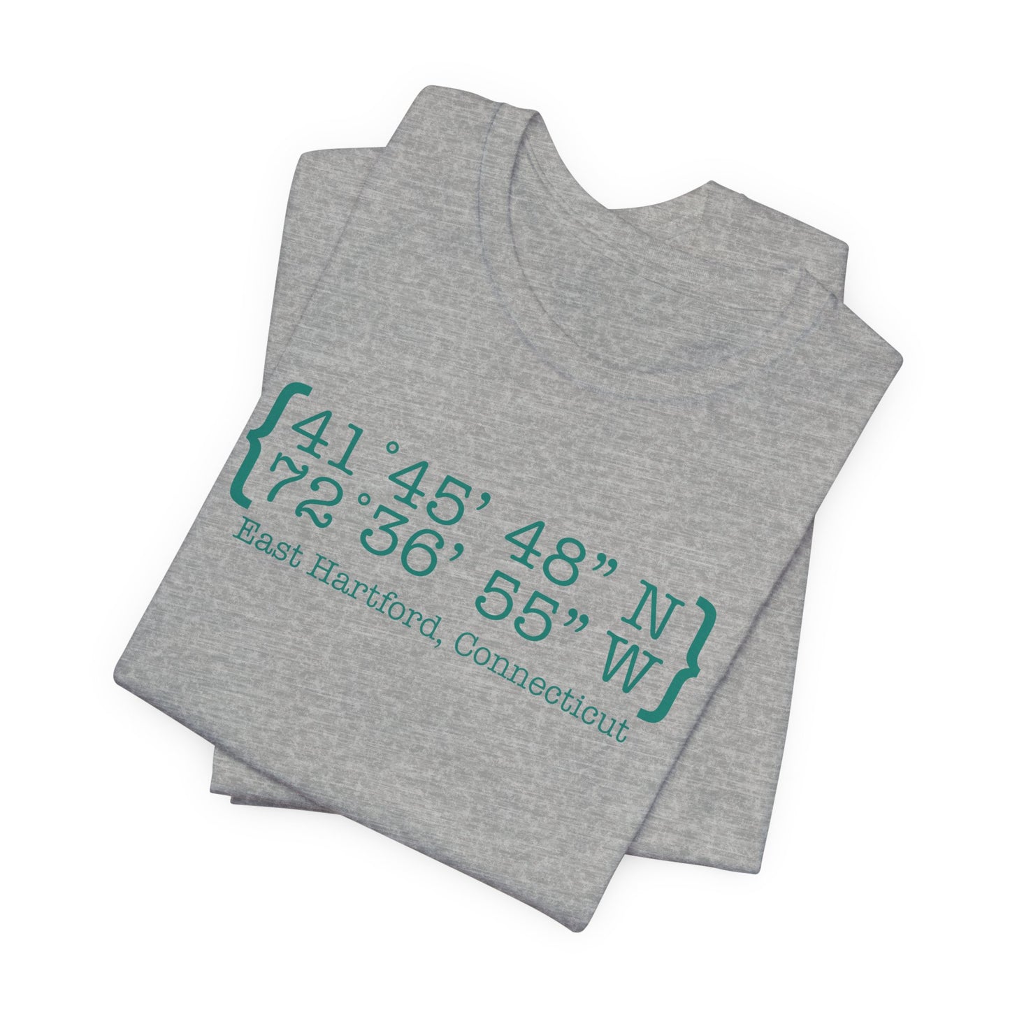 East Hartford Coordinates // East Hartford CT unisex t shirt // finding connecticut