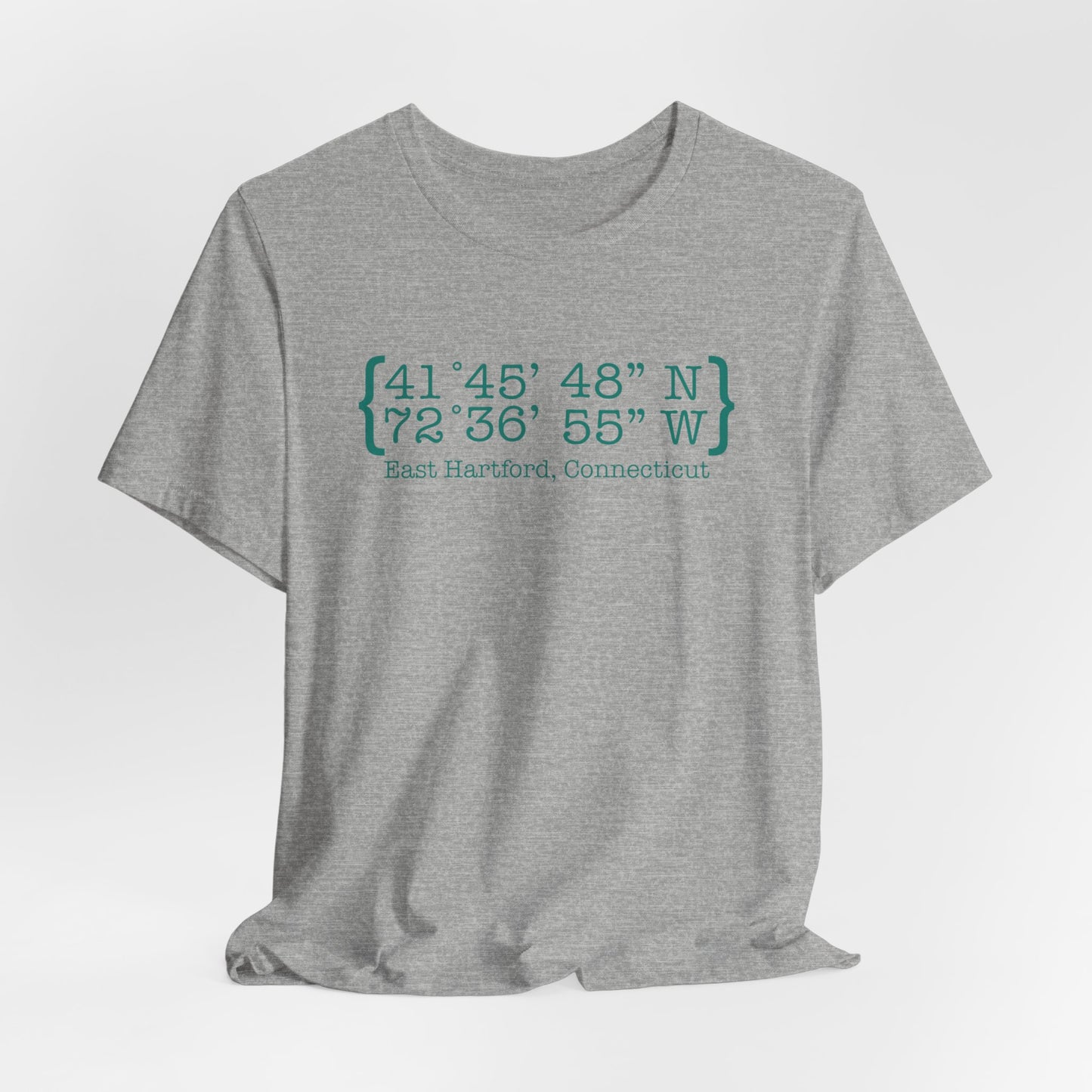 East Hartford Coordinates // East Hartford CT unisex t shirt // finding connecticut