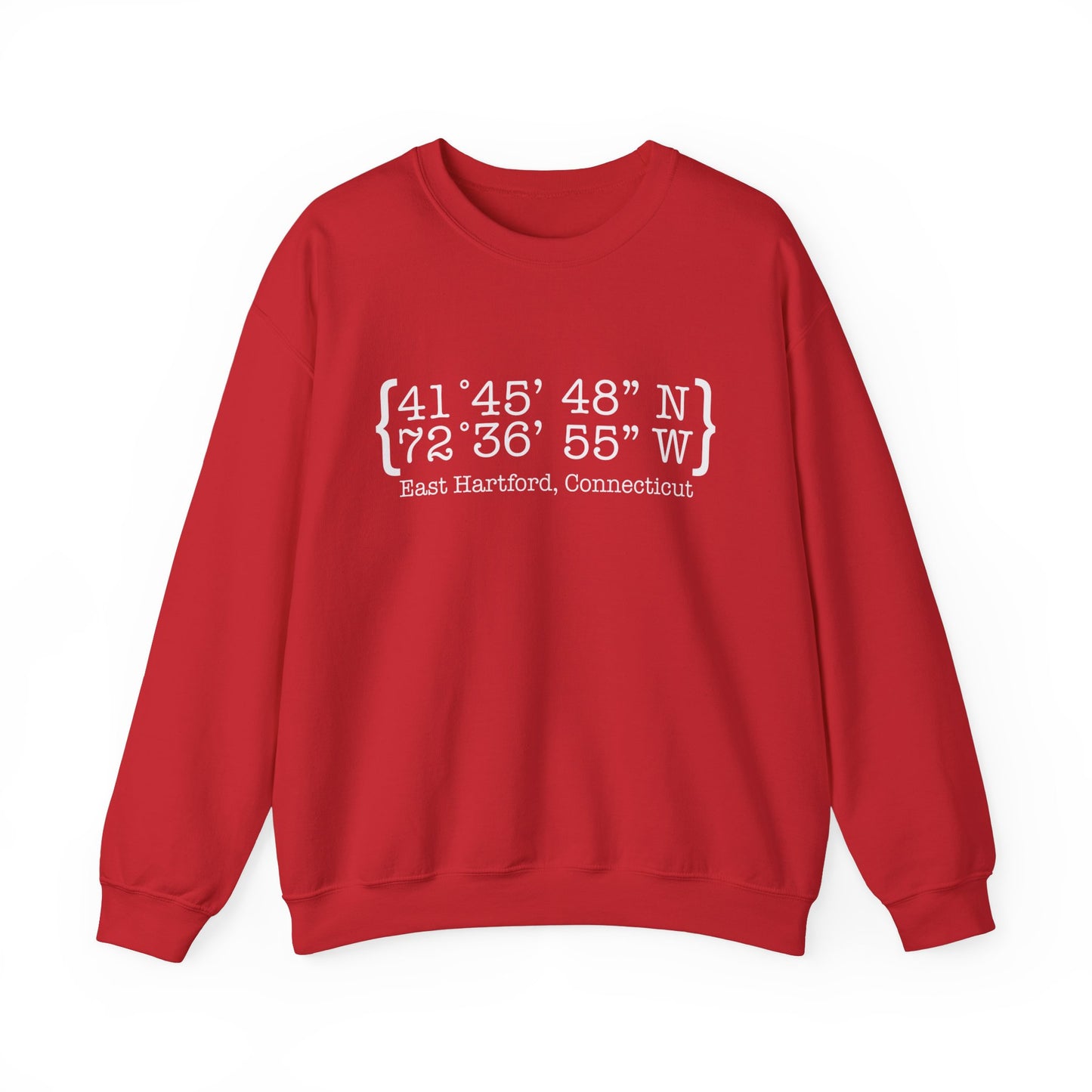 East Hartford Coordinates // East Hartford Connecticut unisex sweatshirt // finding connecticut