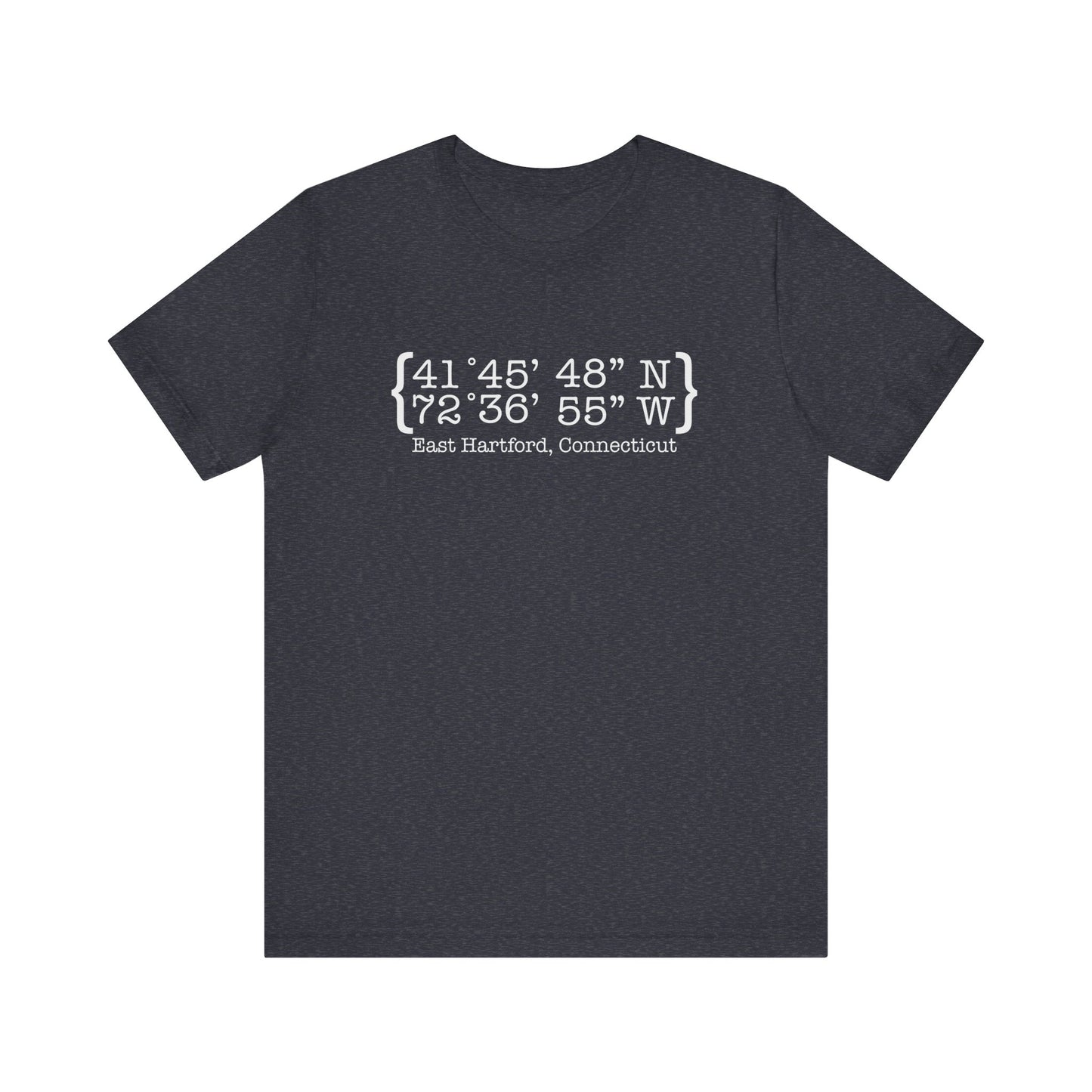 East Hartford Coordinates // East Hartford Connecticut unisex t shirt // finding connecticut