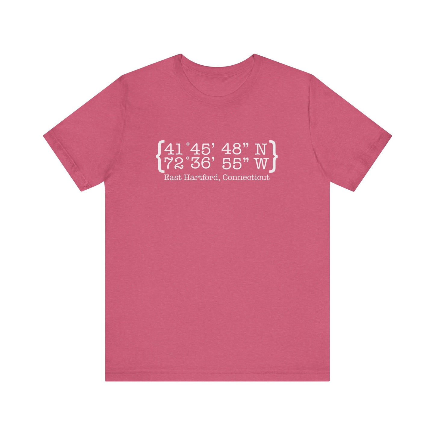 East Hartford Coordinates // East Hartford Connecticut unisex t shirt // finding connecticut