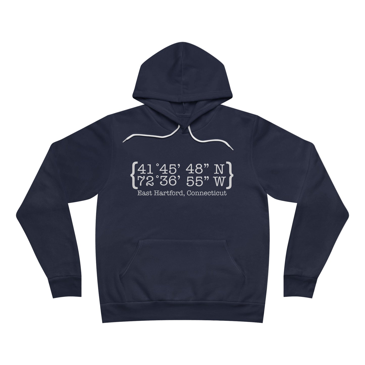 East Hartford Coordinates // east hartford Connecticut unisex hoodie sweatshirt // findingc connecticut