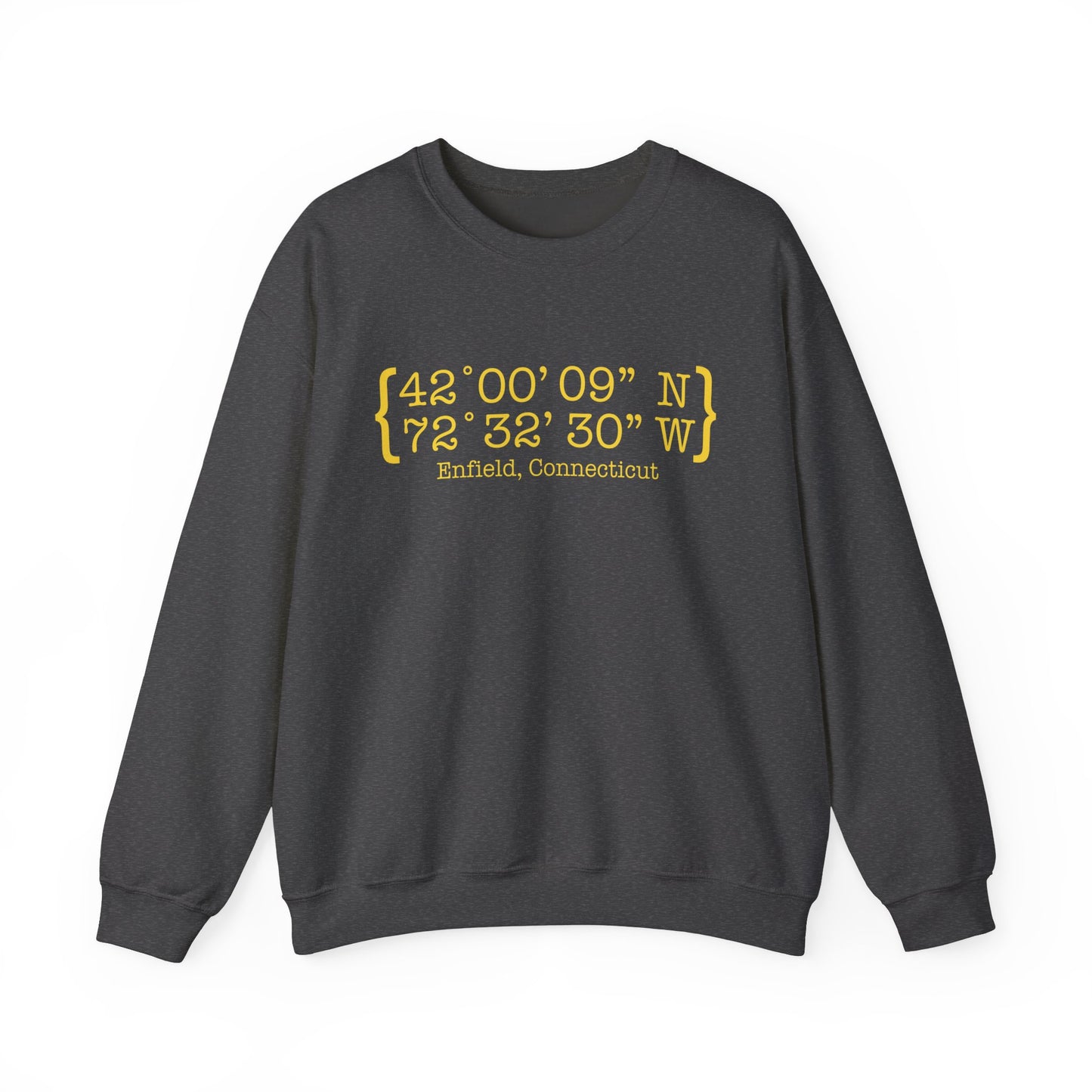 Enfield Coodinates // Enfield Connecticut unisex sweatshirt // finding conencticut
