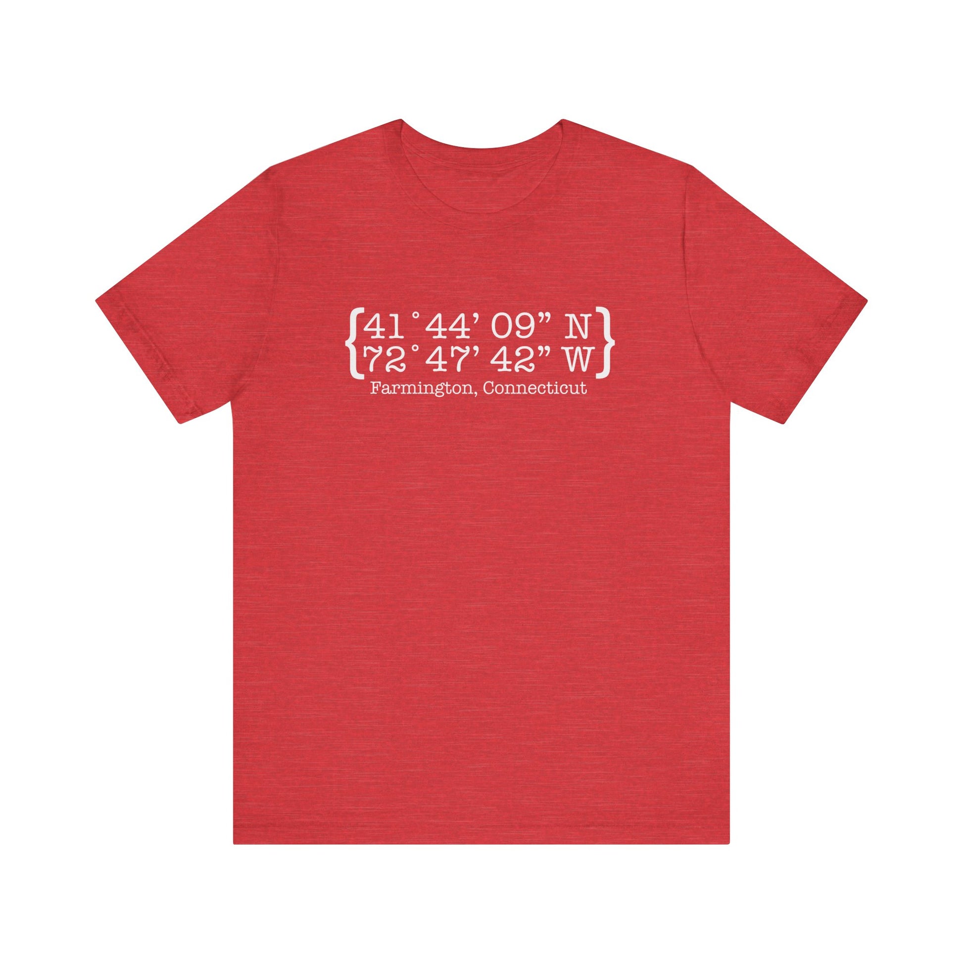 Farmington Coordinates // Farmington CT t shirts // finding connecticut