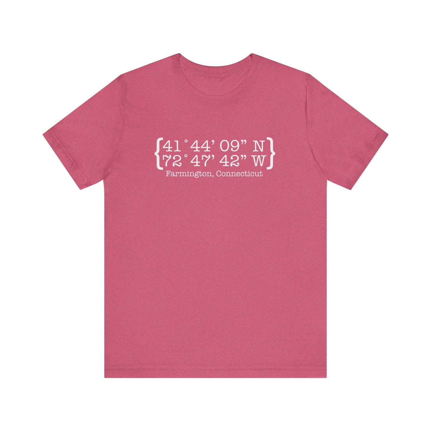 Farmington Coordinates // Farmington CT t shirts // finding connecticut
