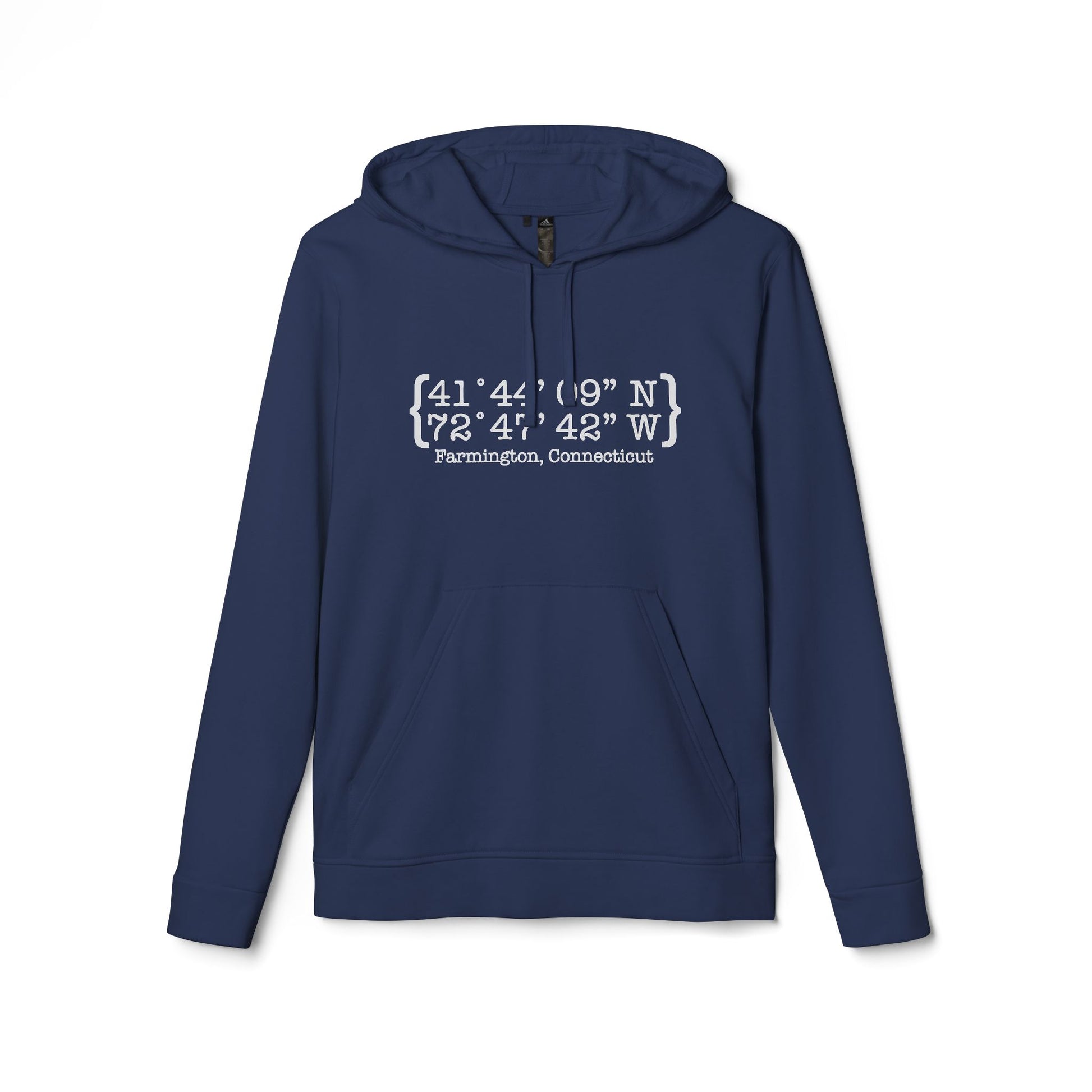 Farmington Coordinates // Farmington CT unisex adidas hoodie sweatshirts // finding connecticut