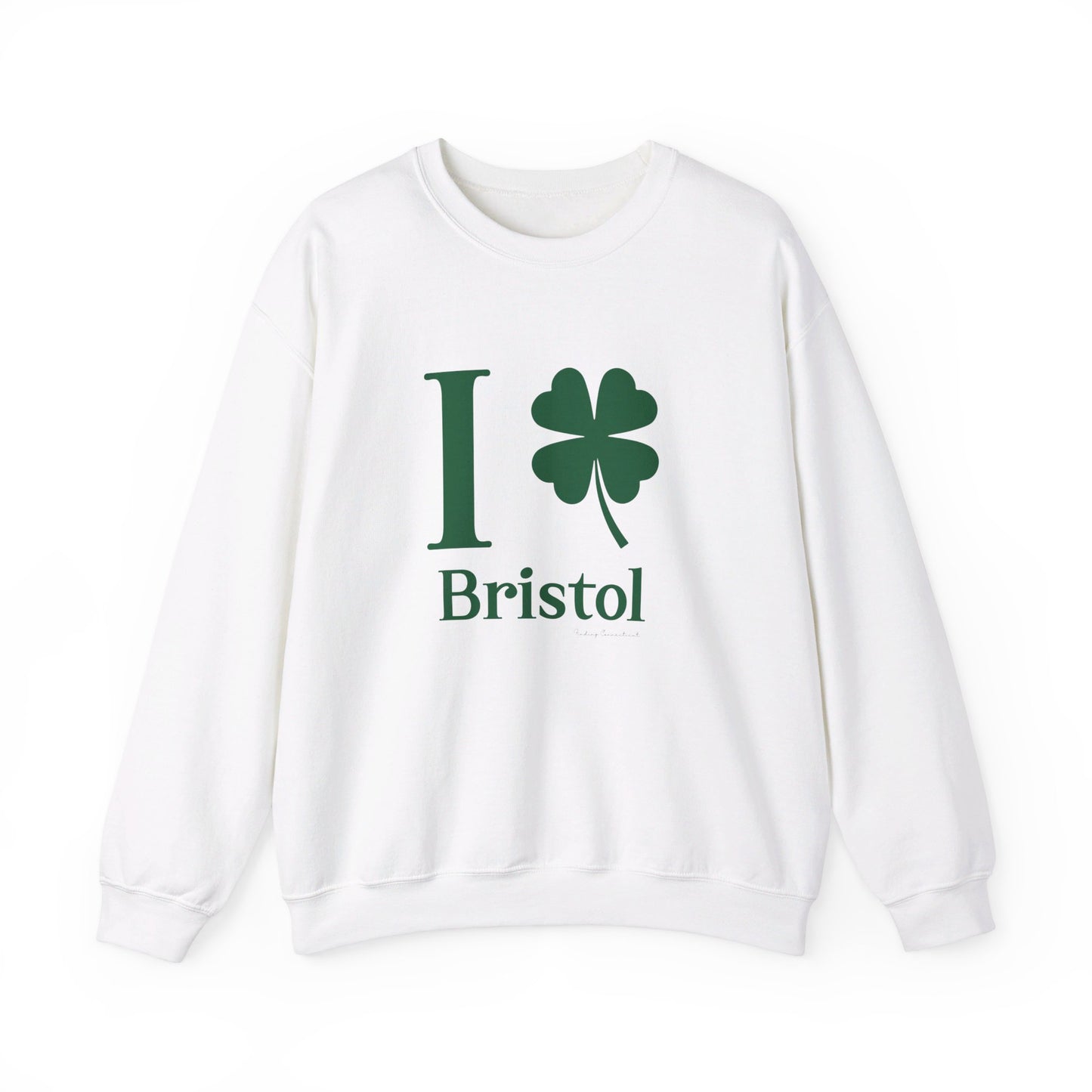 I Clover Bristol // Bristol Connecticut St. Patrick's Day sweatshirt // finding connecticut