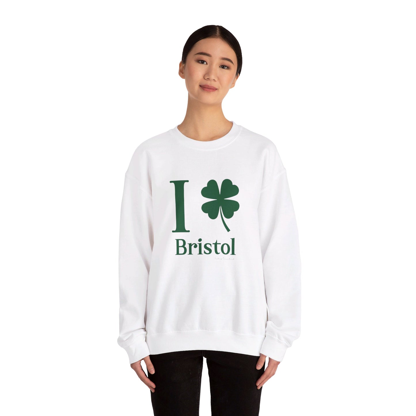 I Clover Bristol // Bristol Connecticut St. Patrick's Day sweatshirt // finding connecticut
