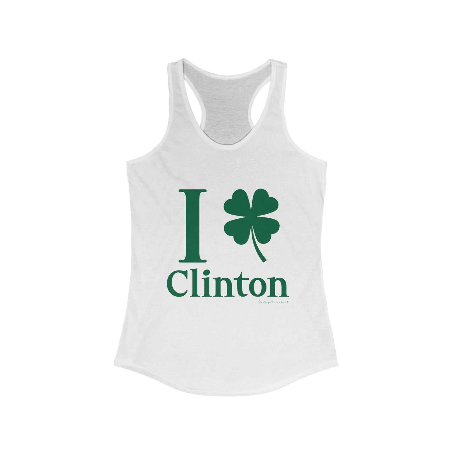 I Clover Clinton // Clinton CT women's tank top shirt // finding connecticut