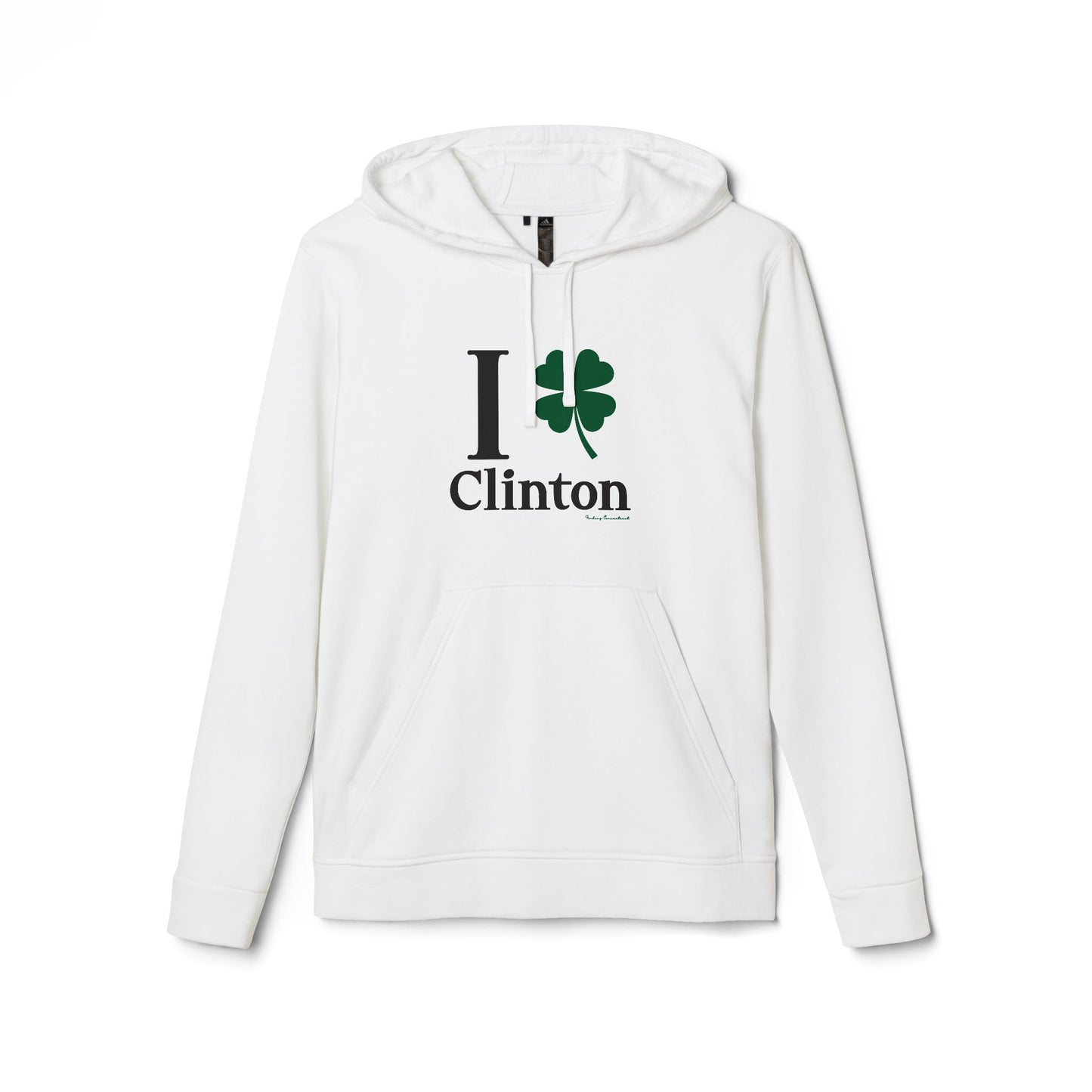 I Clover Clinton // Clinton Connecticut st. Patricks day Adidas unisex hoodie sweatshirt // finding connecticut