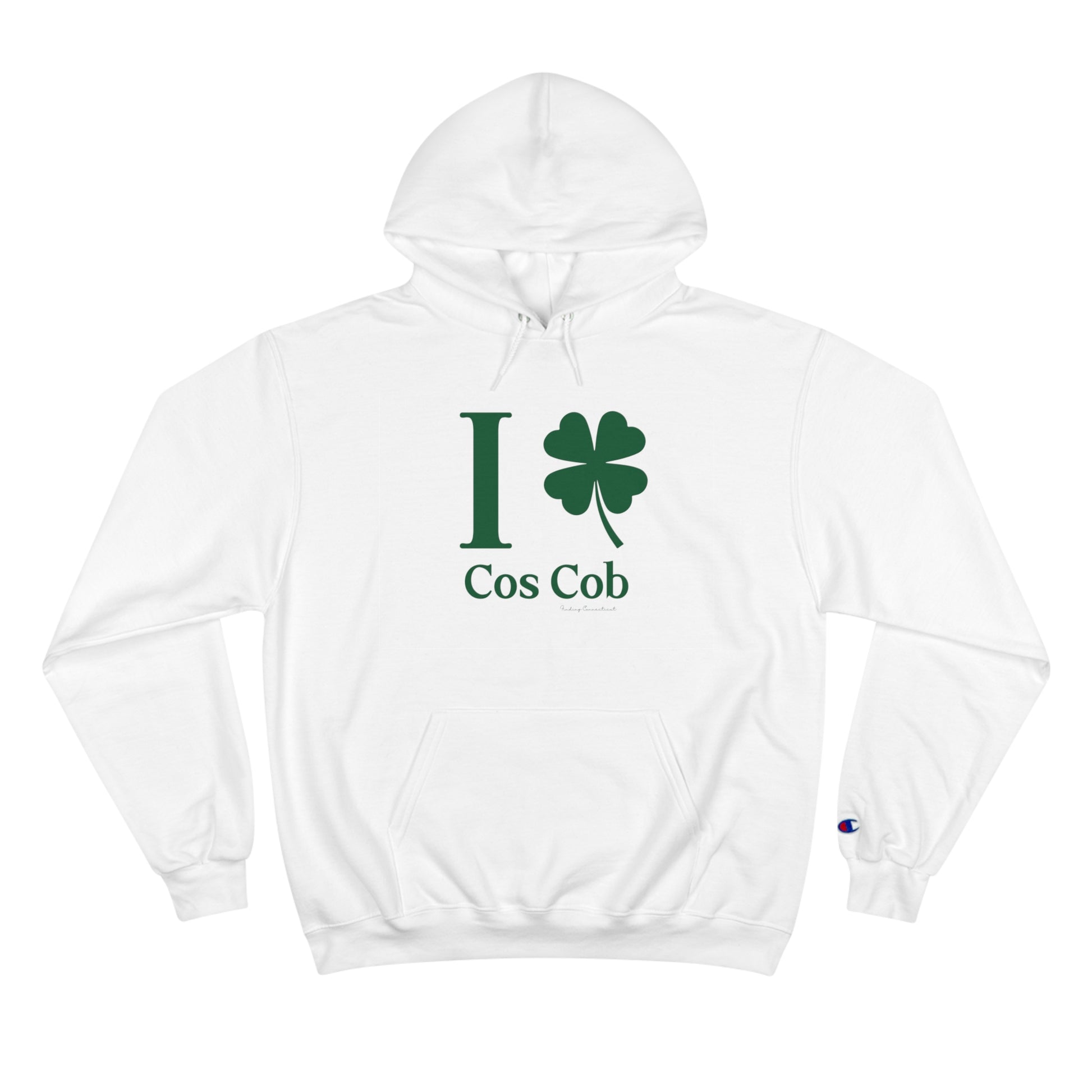 I Clover Cos Cob // Cos Cob Greenwich Connecticut unisex champion hoodie sweatshirt  // finding connecticut