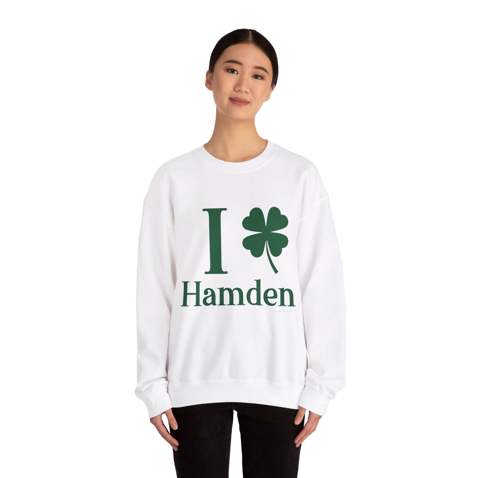 I Clover Hamden // hamden connecticut st. Patrick's day sweatshirt // finding connecticut