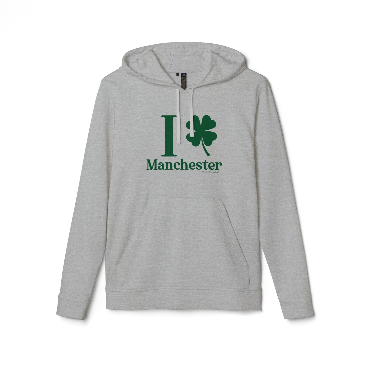I Clover Manchester // Manchester Connecticut Adidas hoodie sweatshirt // finding connecticut
