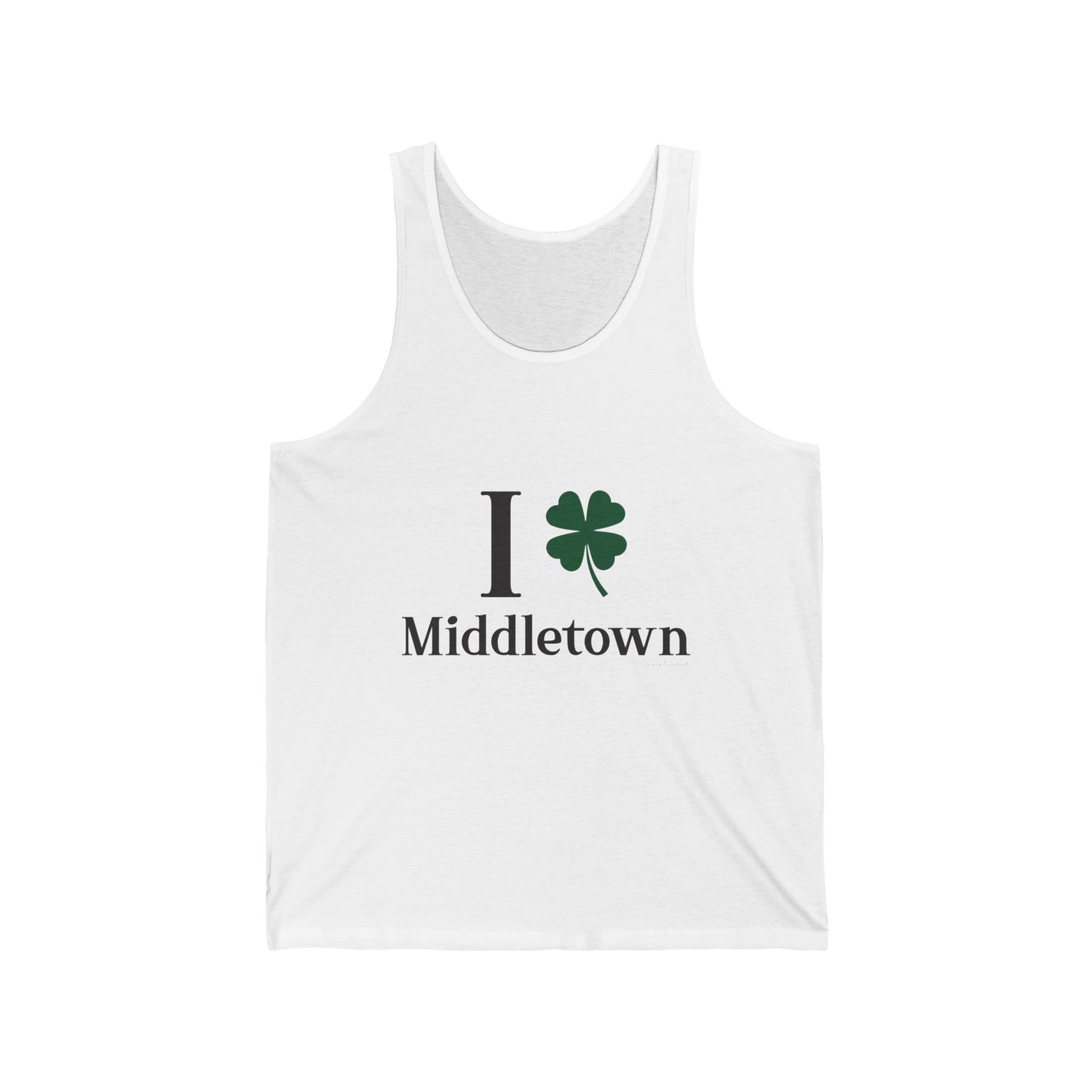 I Clover Middletown /// Middletown CT st patricks unisex tank top shirt// finding connecticut