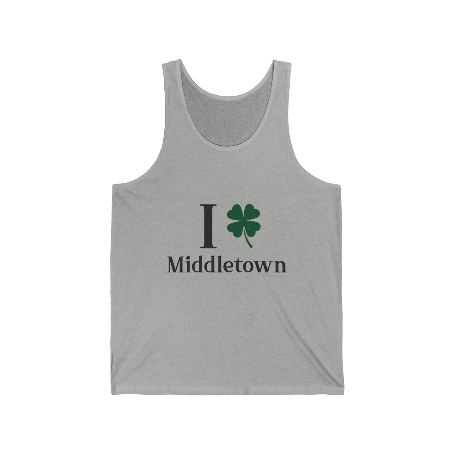 I Clover Middletown /// Middletown CT st patricks unisex tank top shirt// finding connecticut