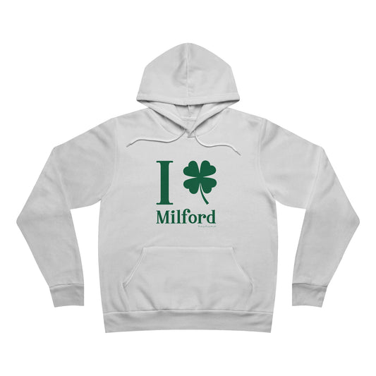 I Clover Milford // Milford Connecticut St Patrick's Day hoodie sweatshirt  // finding connecticut  0