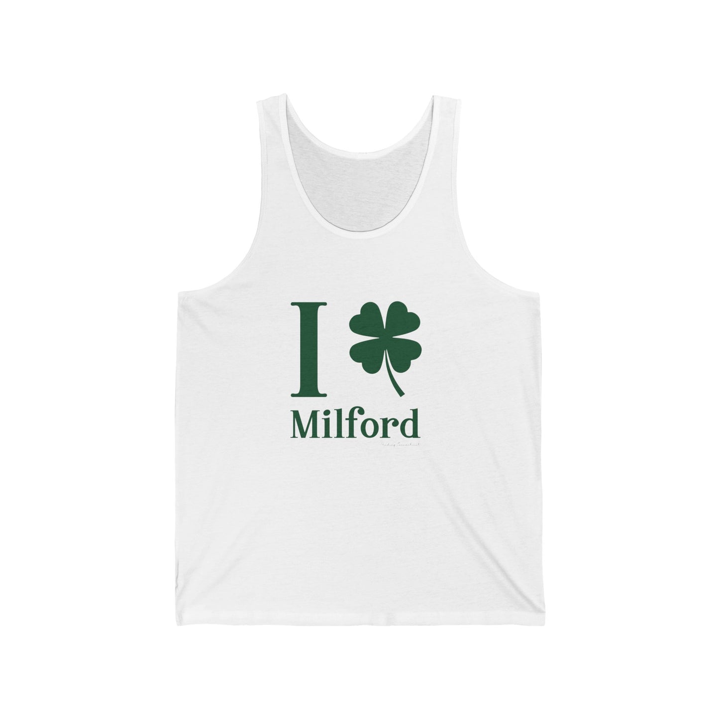 I Clover Milford // Milford Connecticut St Patrick's Day tank top shirt // finding connecticut