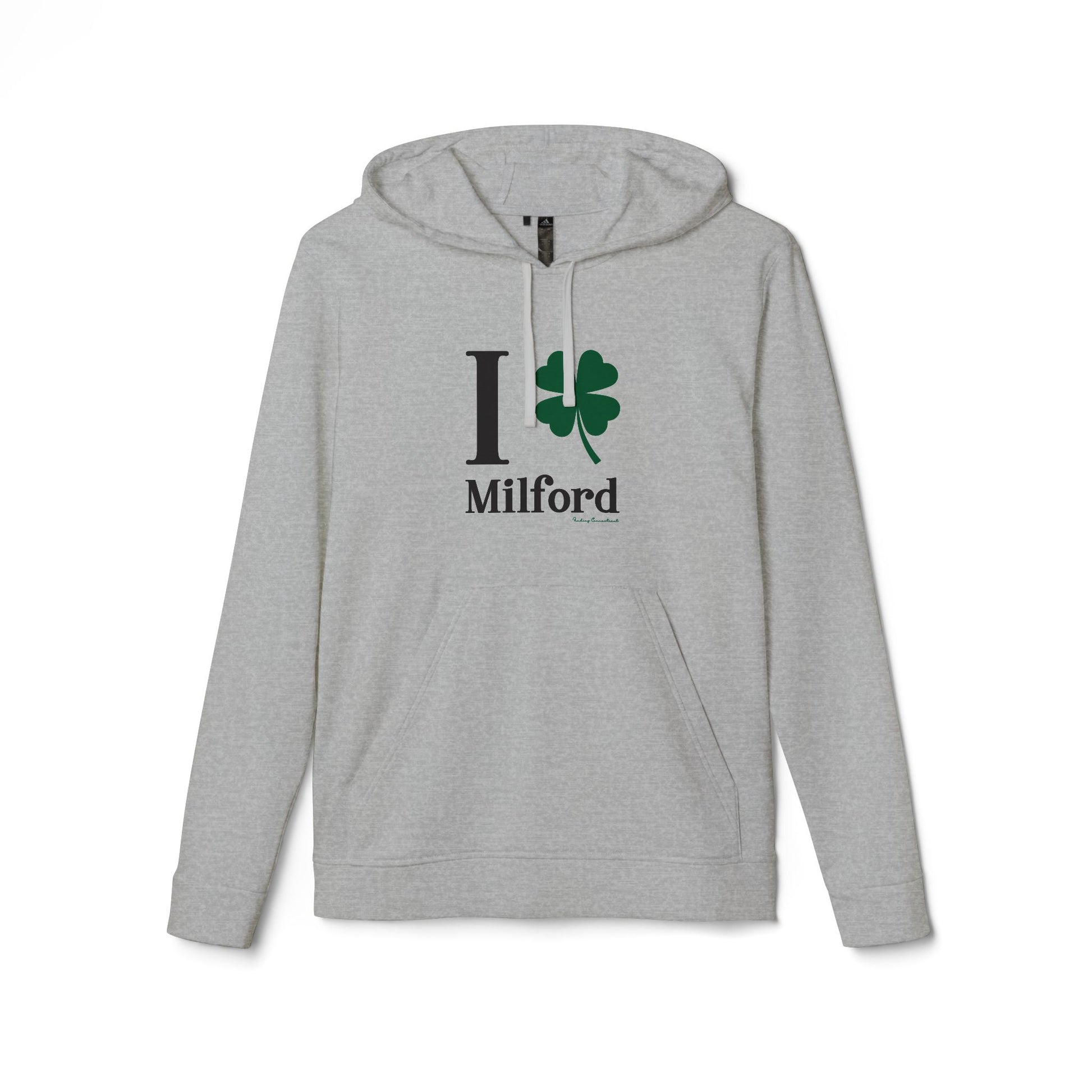 I Clover Milford // Milford Ct St Patrick's Day Adidas hoodie sweatshirt // finding connecticut  0