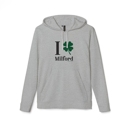 I Clover Milford // Milford Ct St Patrick's Day Adidas hoodie sweatshirt // finding connecticut  0