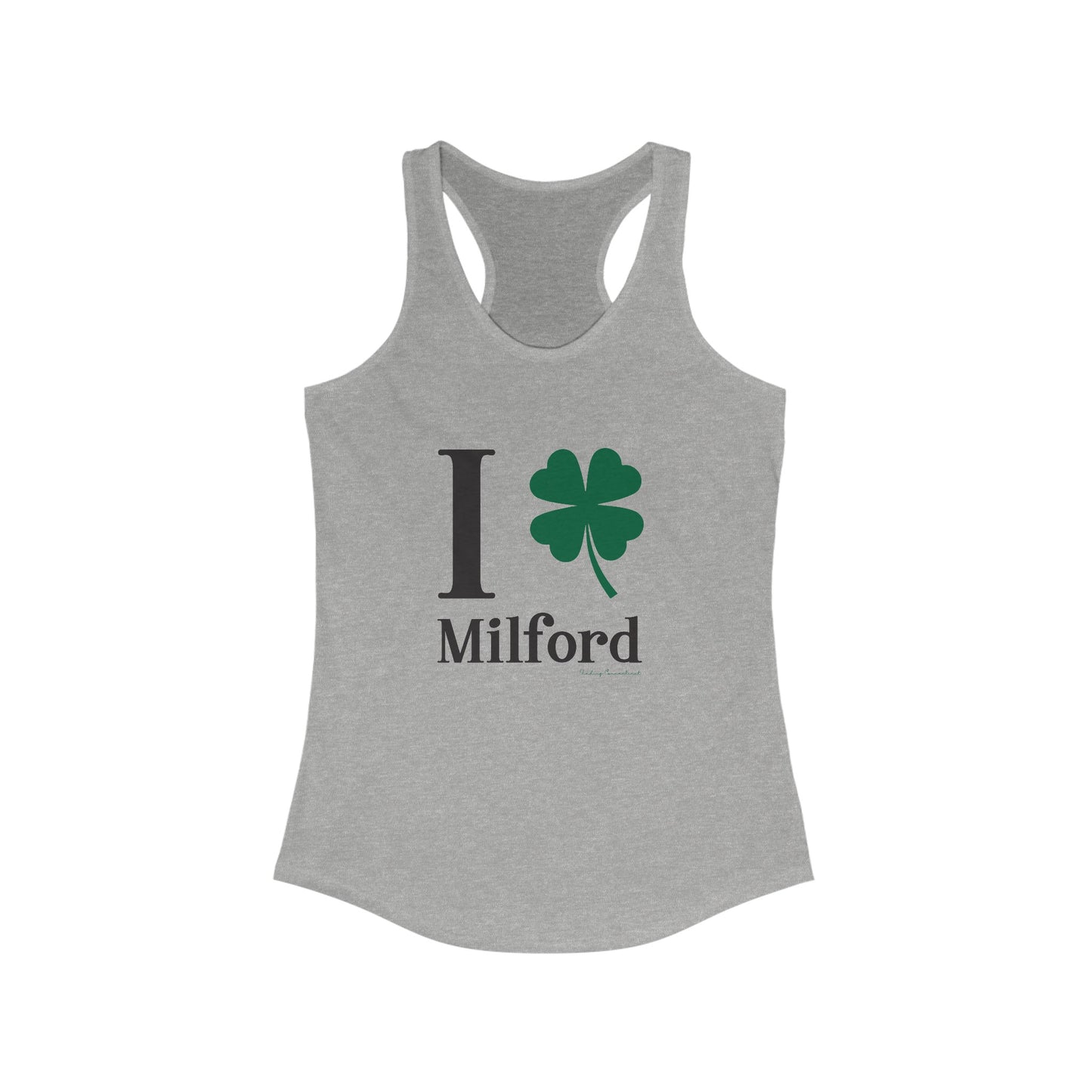 I Clover Milford // Milford Ct St Patrick's Day woman's tank top shirt // finding connecticut  0