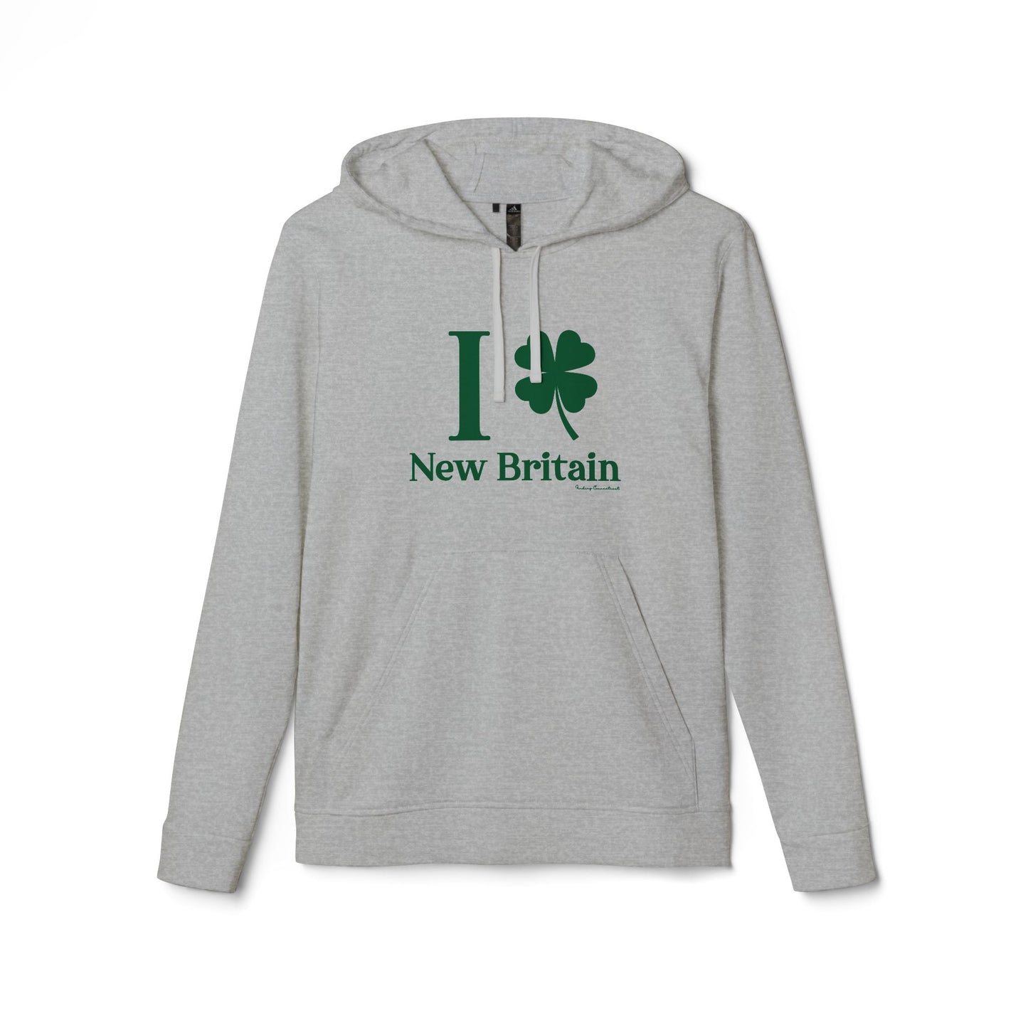 I Clover New Britain // New Britain Connecticut st. Patrick's day merch adidas hoodie sweatshirt // finding connecticut