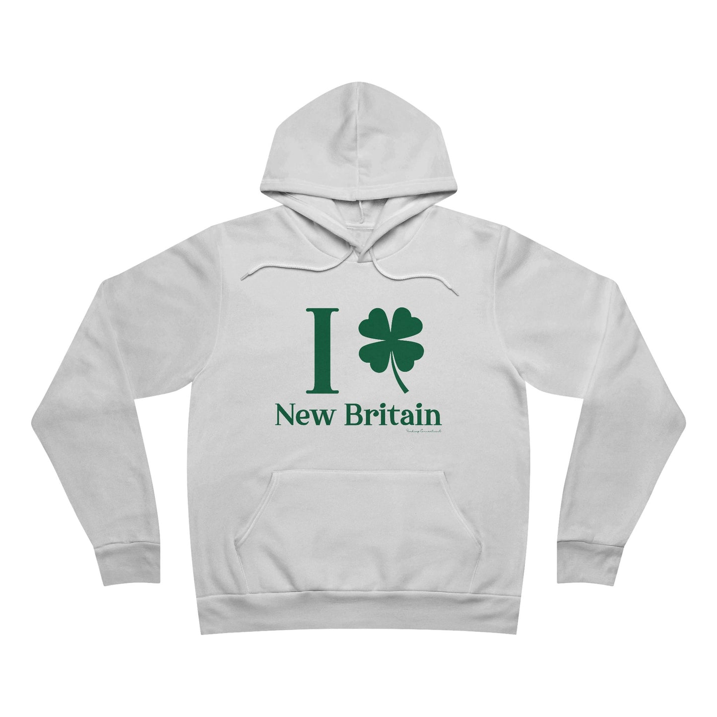 I Clover New Britain // New Britain Connecticut st. Patrick's day merch hoodie sweatshirt // finding connecticut