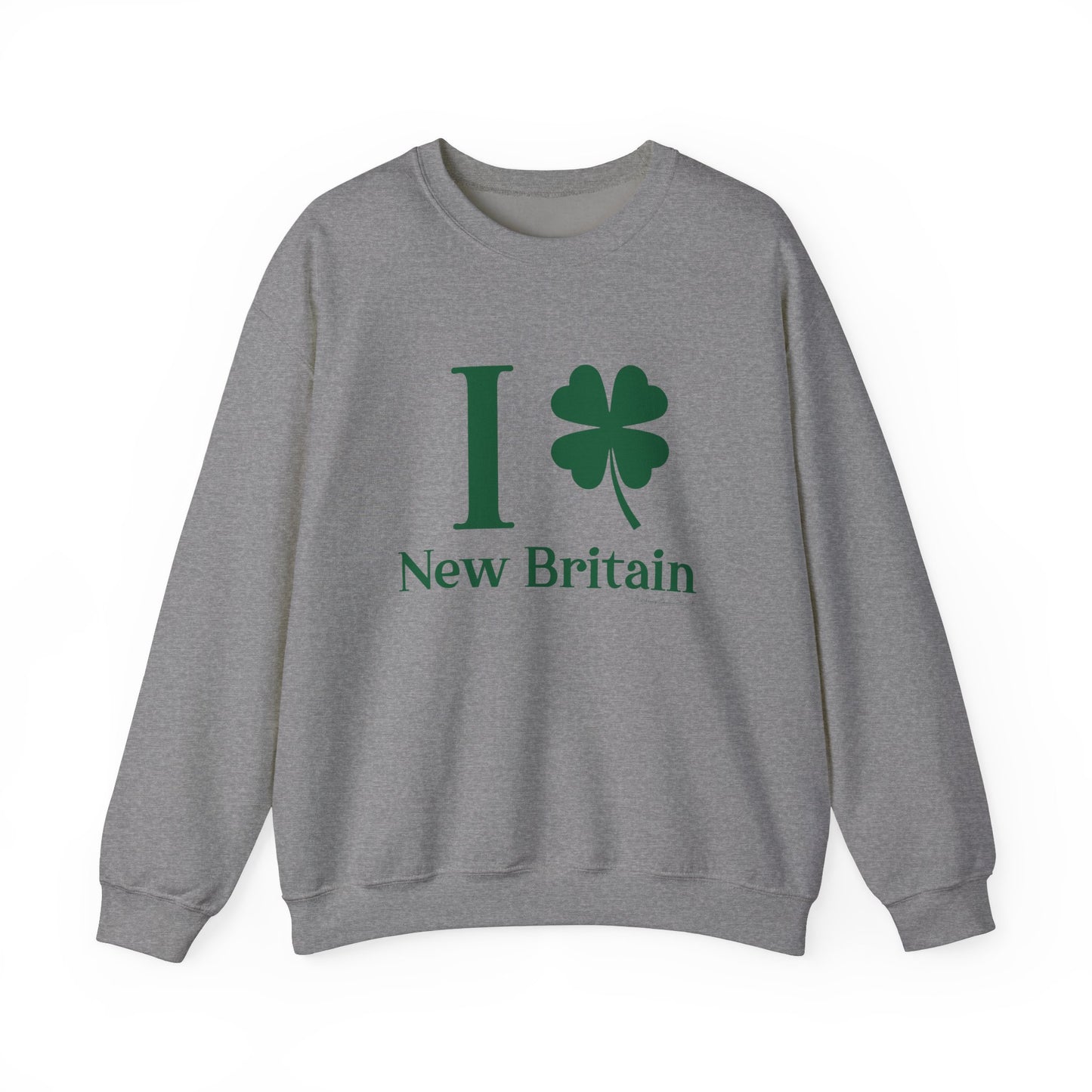 I Clover New Britain // New Britain Connecticut st. Patrick's day merch unisex sweatshirt // finding connecticut