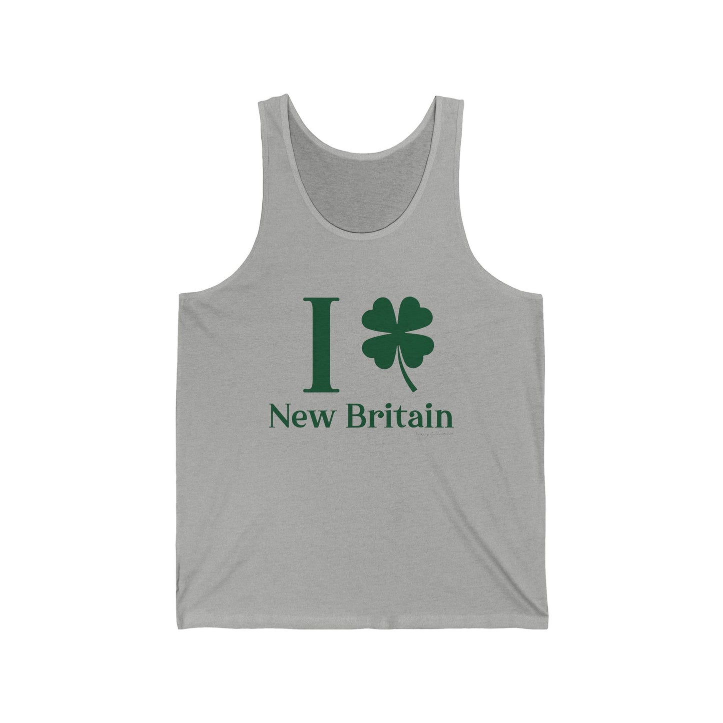 I Clover New Britain // New Britain Connecticut st. Patrick's day merch unisex tank top shirt // finding connecticut