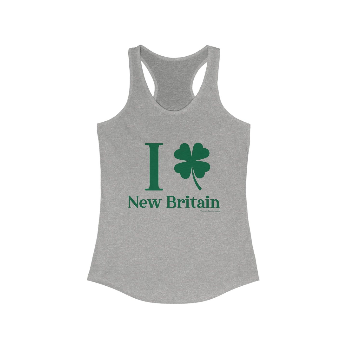 I Clover New Britain // New Britain Connecticut st. Patrick's day merch women's tank top shirt // finding connecticut
