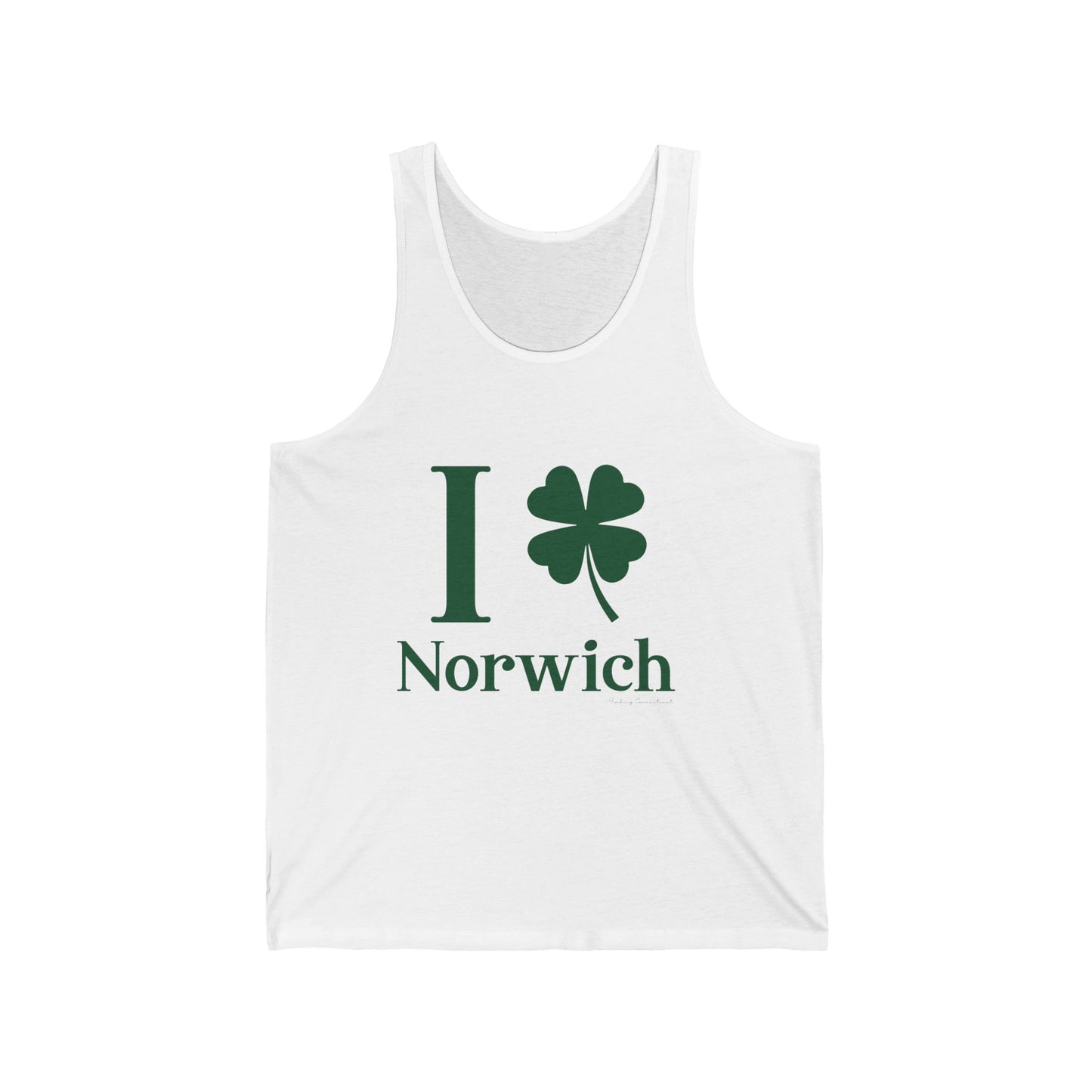 I Clover Norwich // Norwich Connecticut unisex tank top shirts // finding connecticut