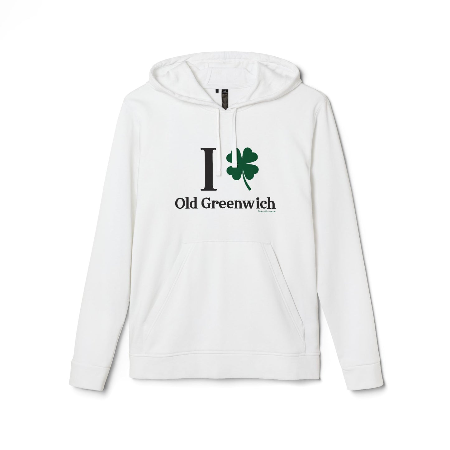 I Clover Old Greenwich // Old Greenwich - Greenwich Connecticut unisex adidas hoodie sweatshirt / finding connecticut