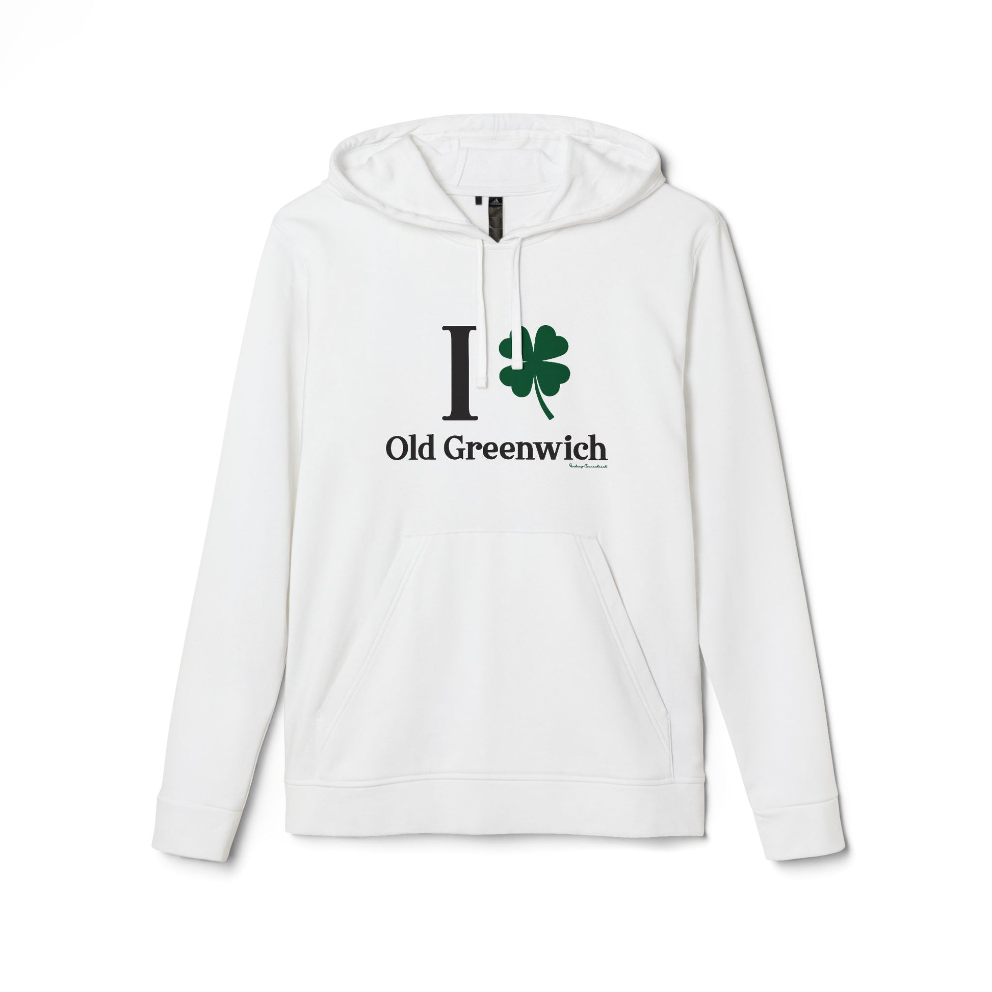 I Clover Old Greenwich // Old Greenwich - Greenwich Connecticut unisex adidas hoodie sweatshirt  / finding connecticut