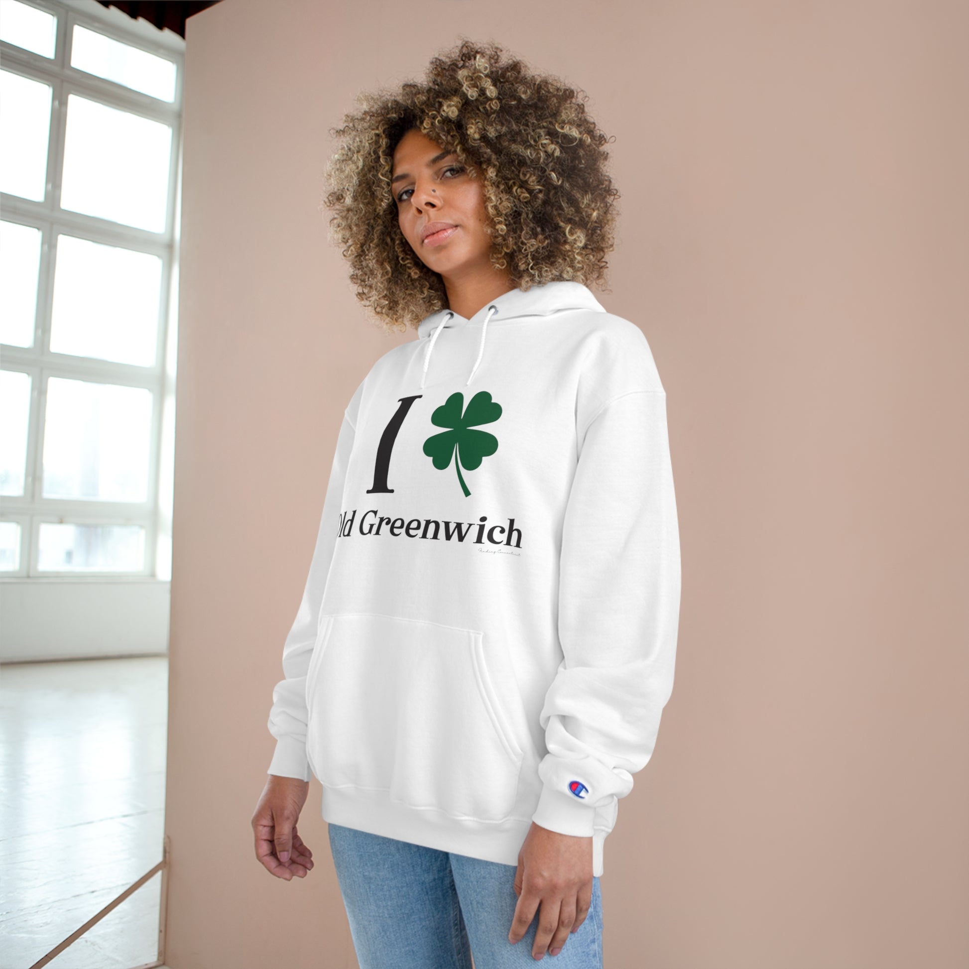 I Clover Old Greenwich // Old Greenwich - Greenwich Connecticut unisex champion hoodie sweatshirt  / finding connecticut
