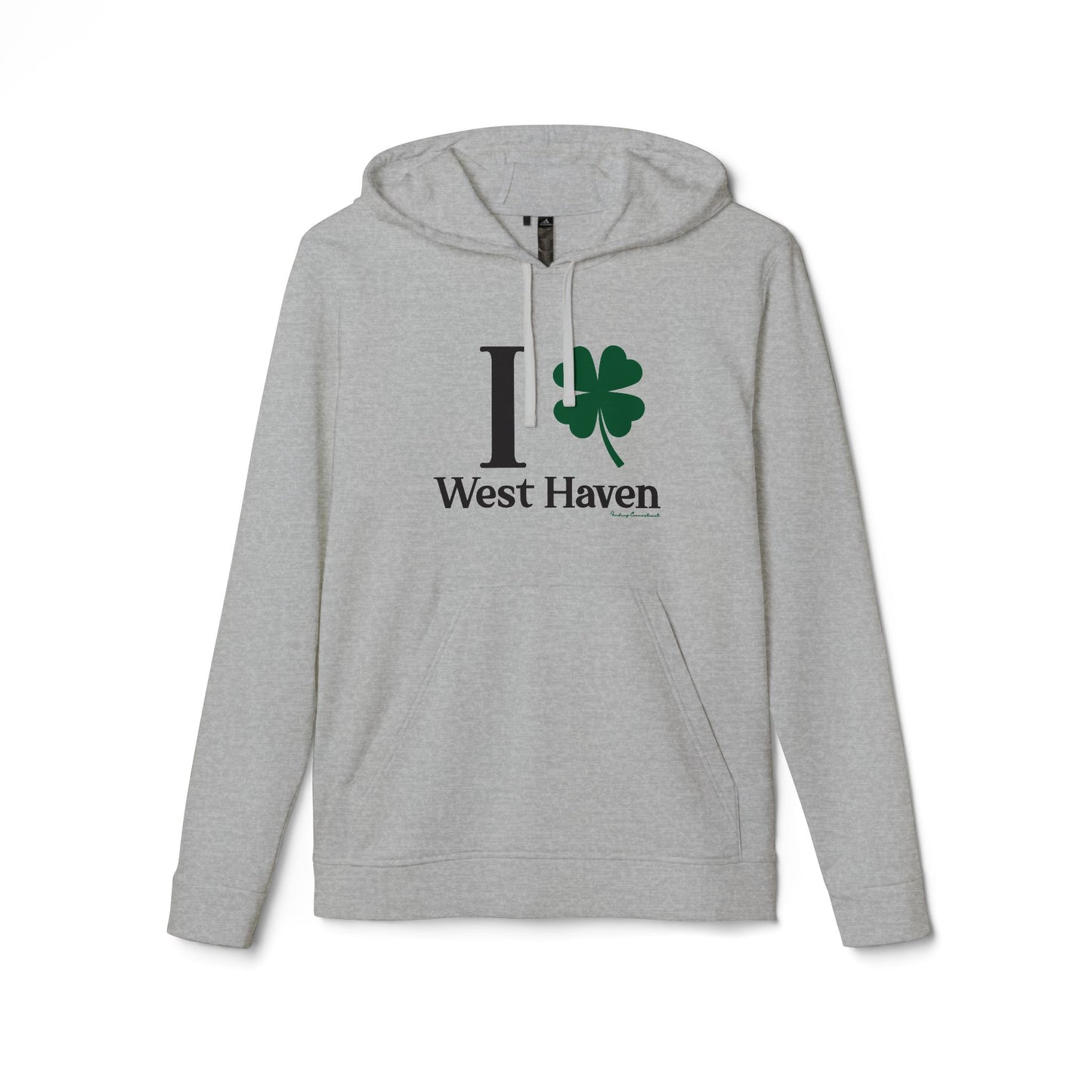 I Clover West Haven // west haven CT St. Patrickts day Adidas hoodie sweatshirt // finding connecticut