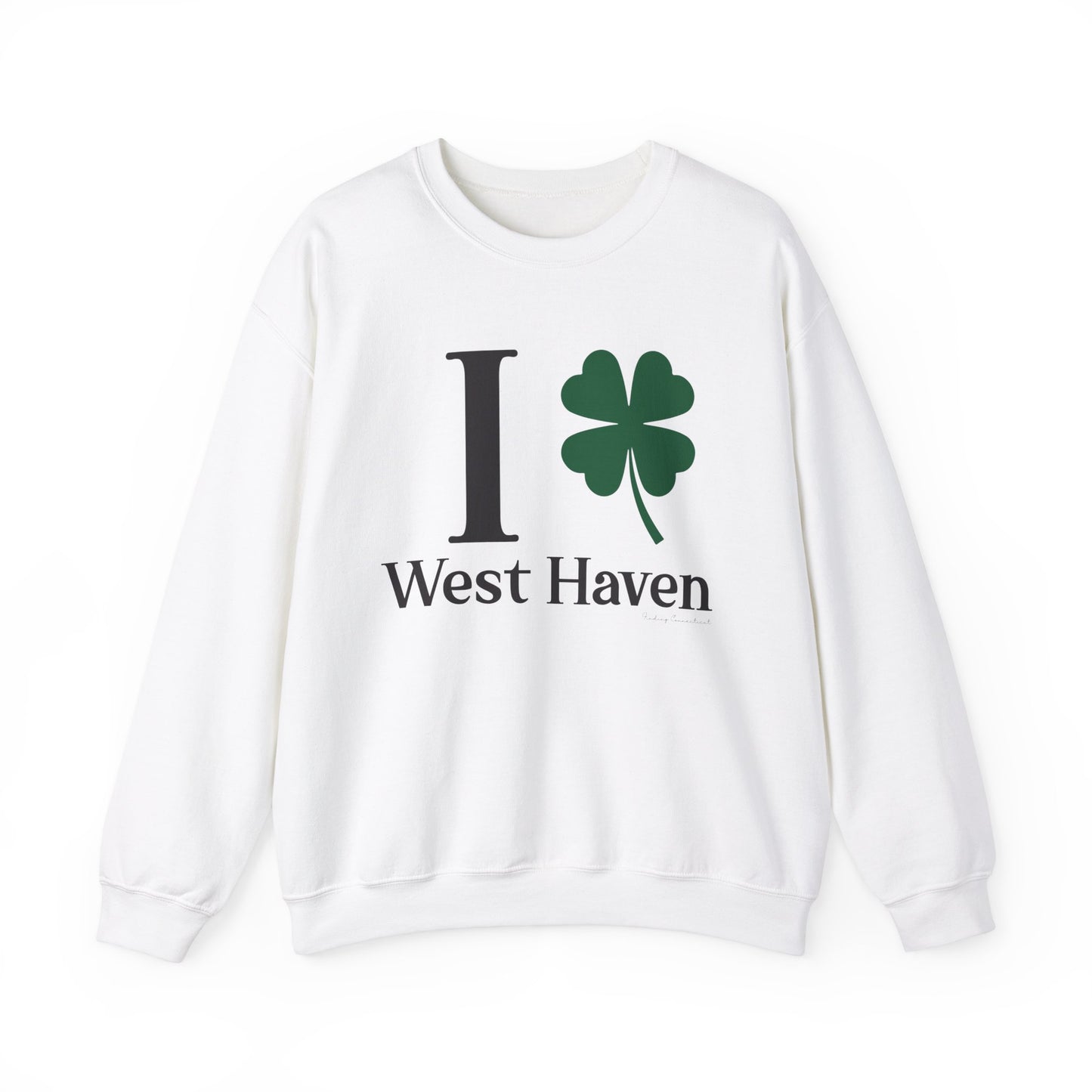 I Clover West Haven // west haven CT St. Patrickts day unisex sweatshirt // finding connecticut