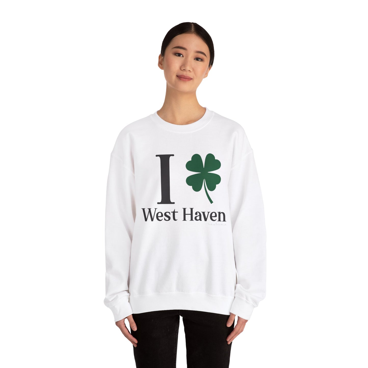 I Clover West Haven // west haven CT St. Patrickts day unisex sweatshirt // finding connecticut