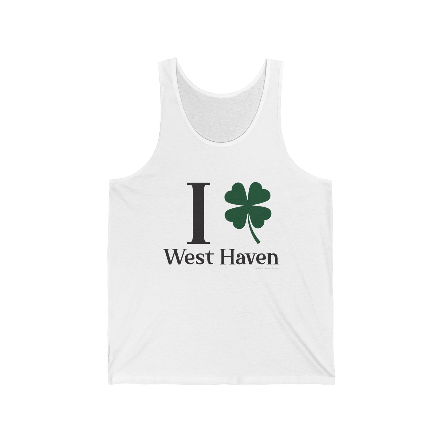 I Clover West Haven // west haven CT St. Patrickts day unisex tank top shirt // finding connecticut