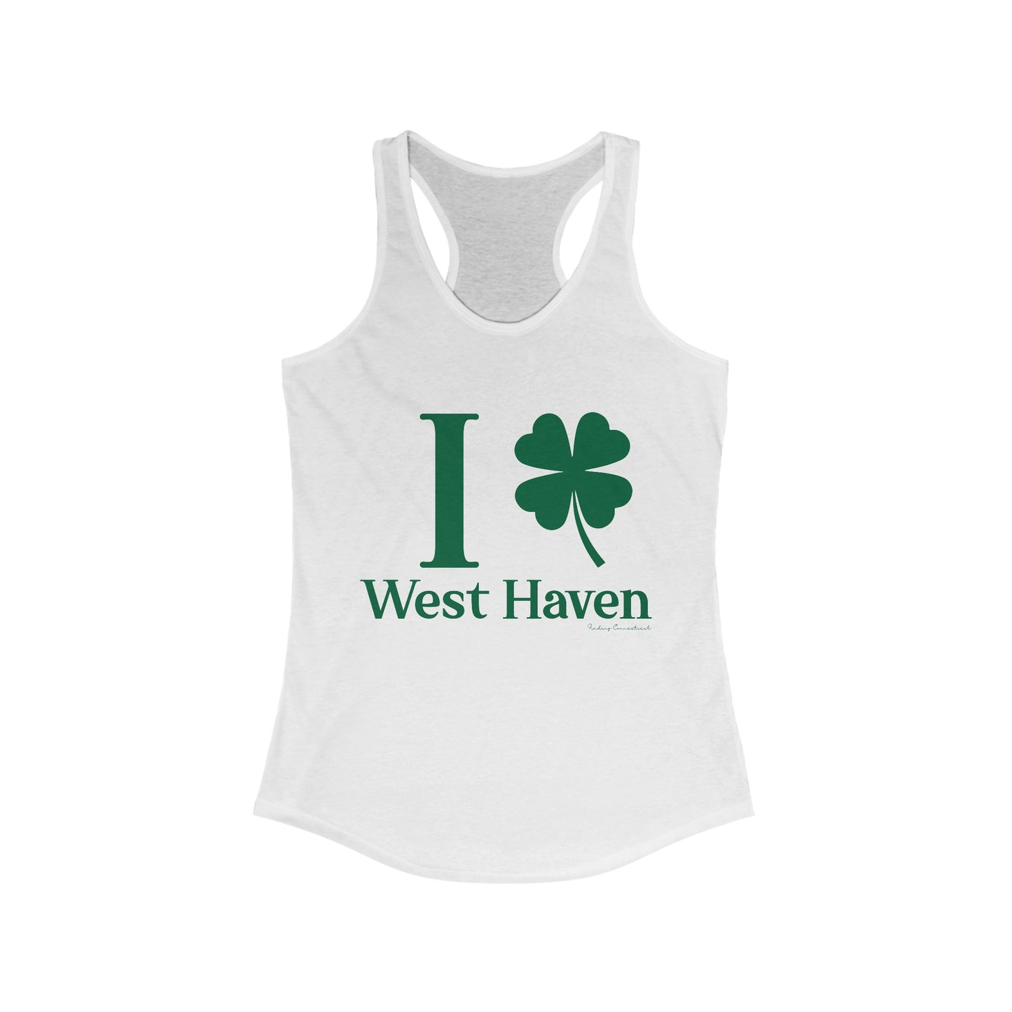 I Clover West Haven // west haven CT St. Patrickts day womens tank top shirt // finding connecticut